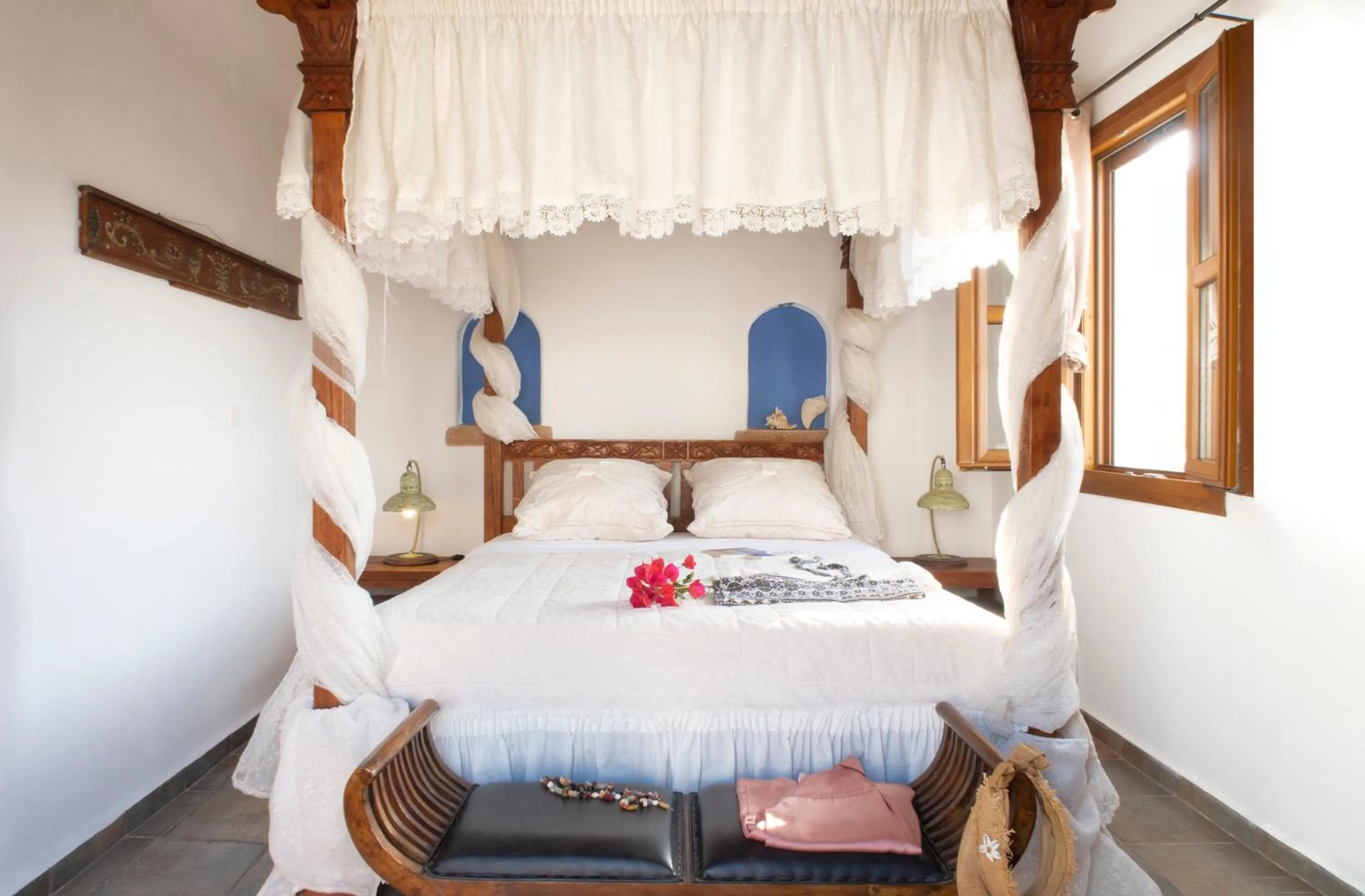 Bed in Panteli Beach Hotel