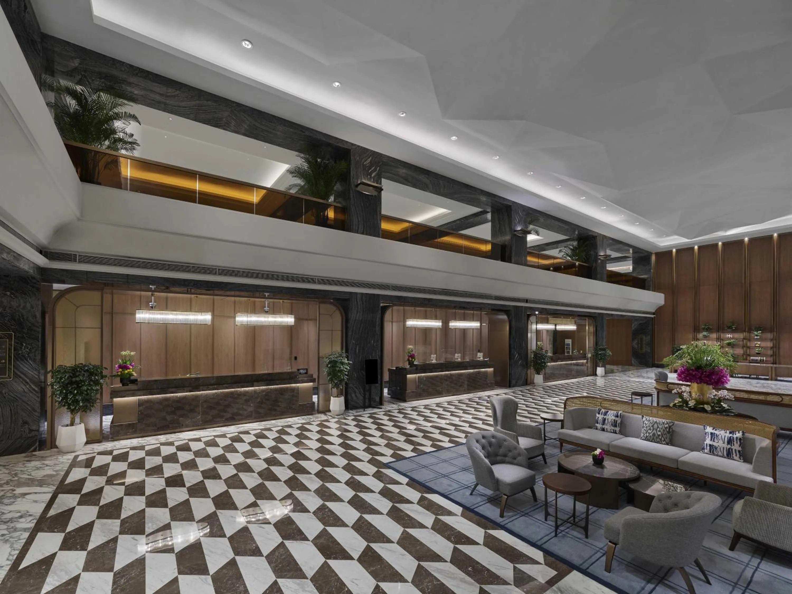 Lobby or reception in Hilton Shanghai Hongqiao