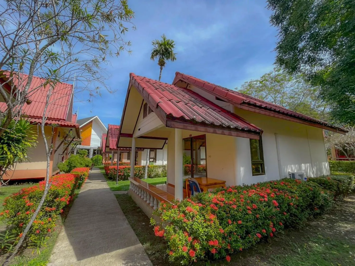 Garden view in Kaibae Hut Resort