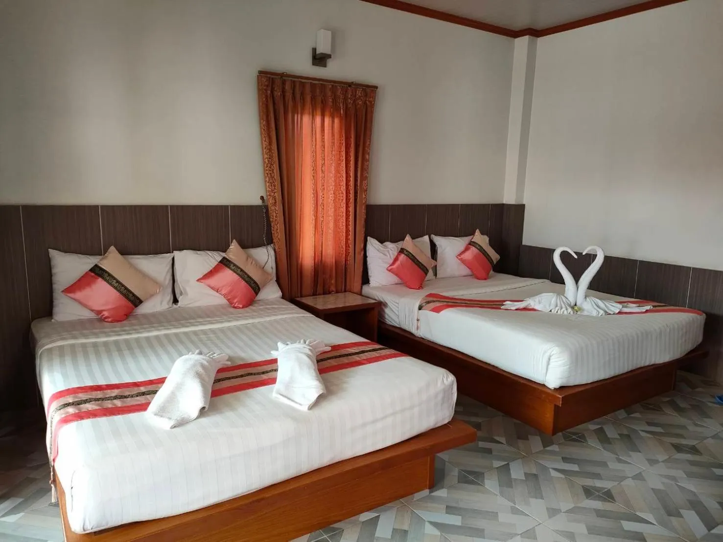 Bed in Kaibae Hut Resort