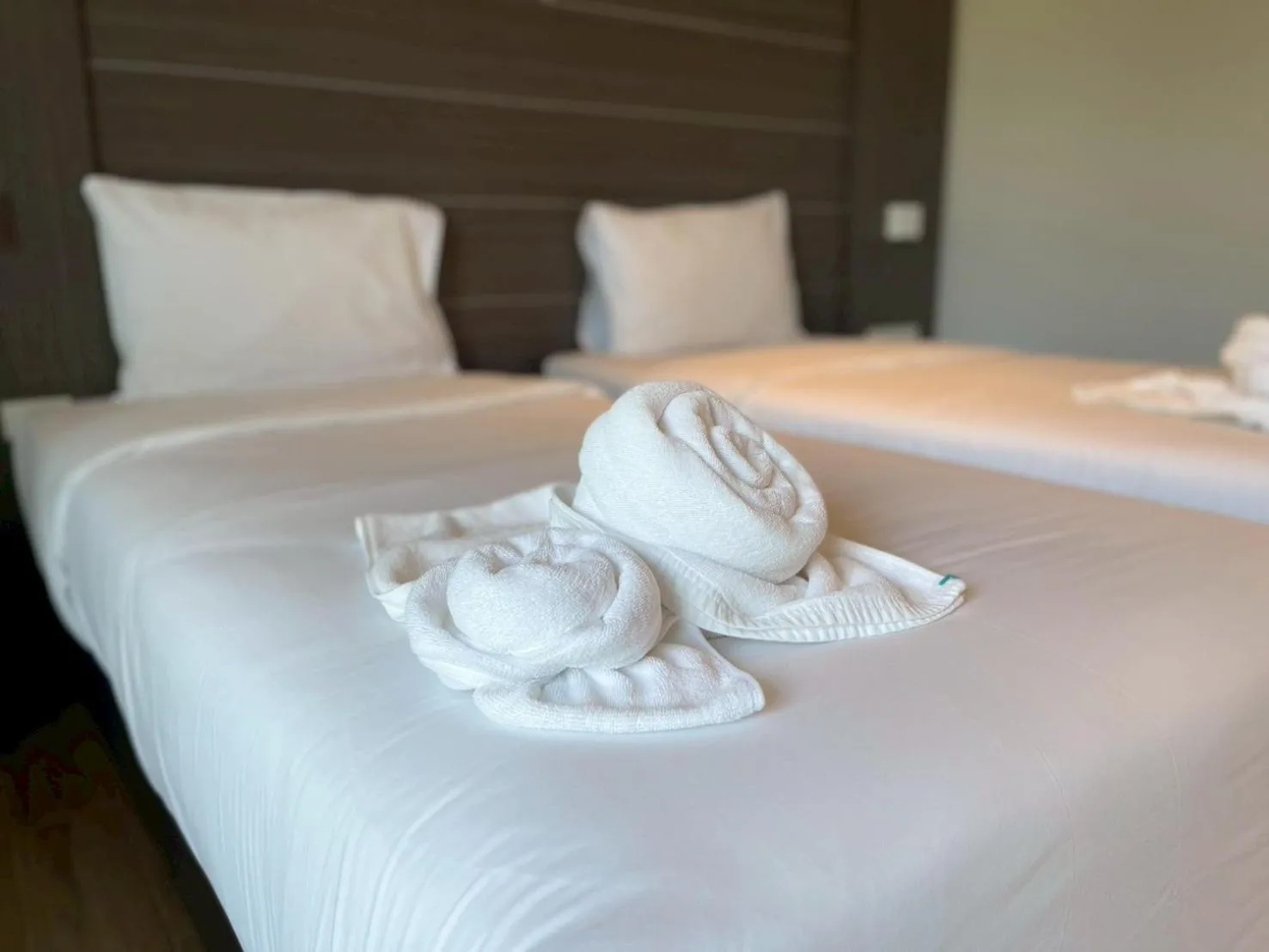 Bed in Kaibae Hut Resort