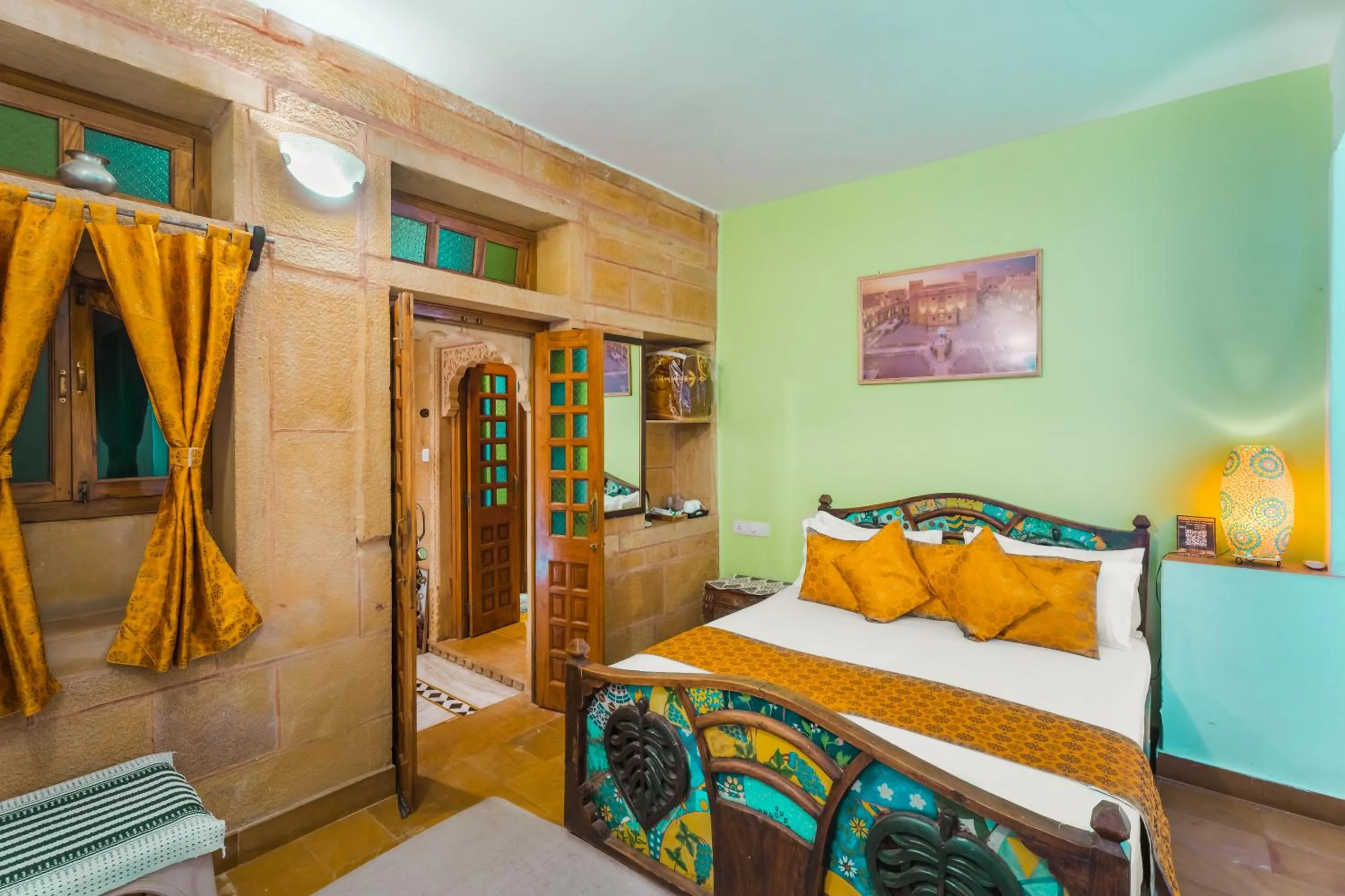 Bed in Hotel Rajmandir