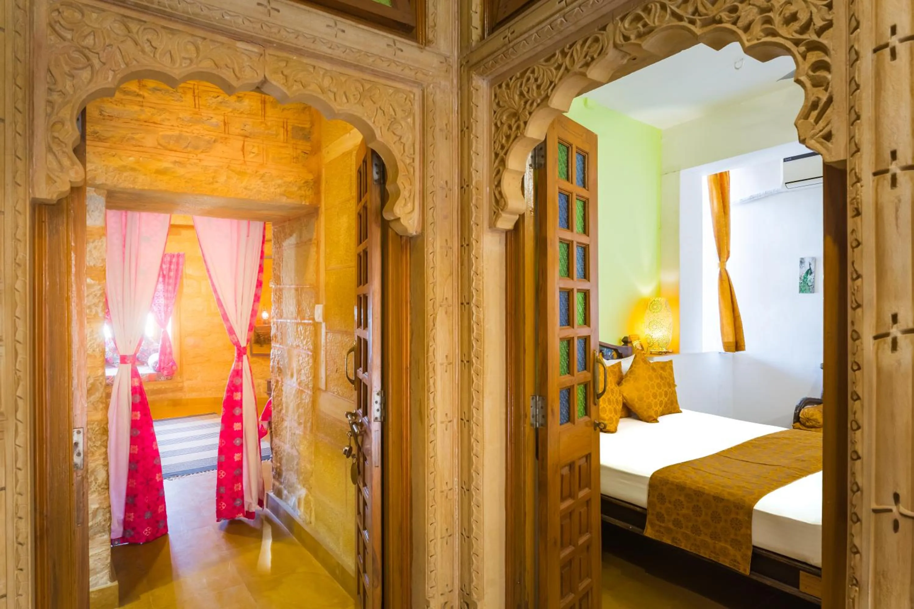 Bed in Hotel Rajmandir