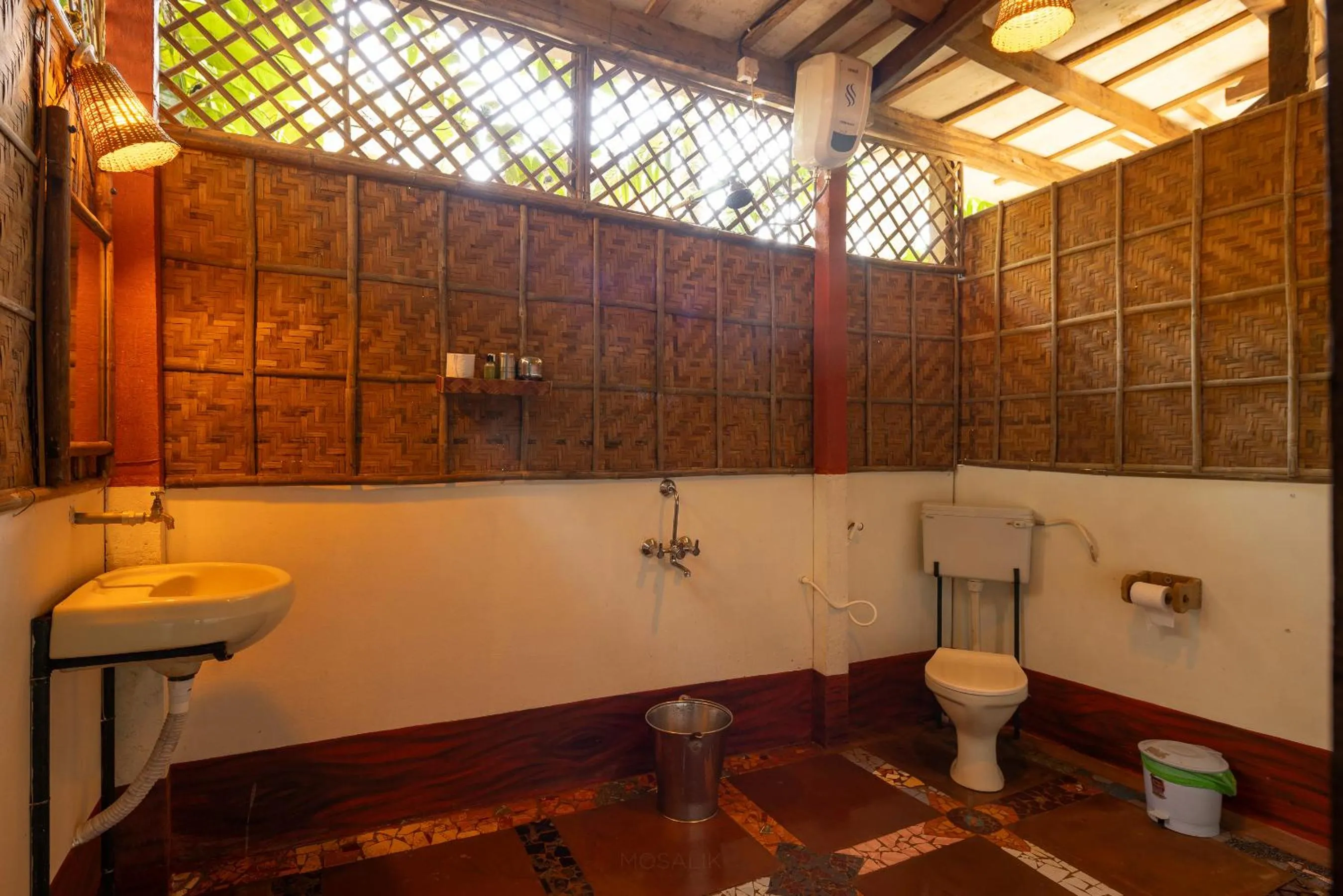 Shower in Bhakti Kutir
