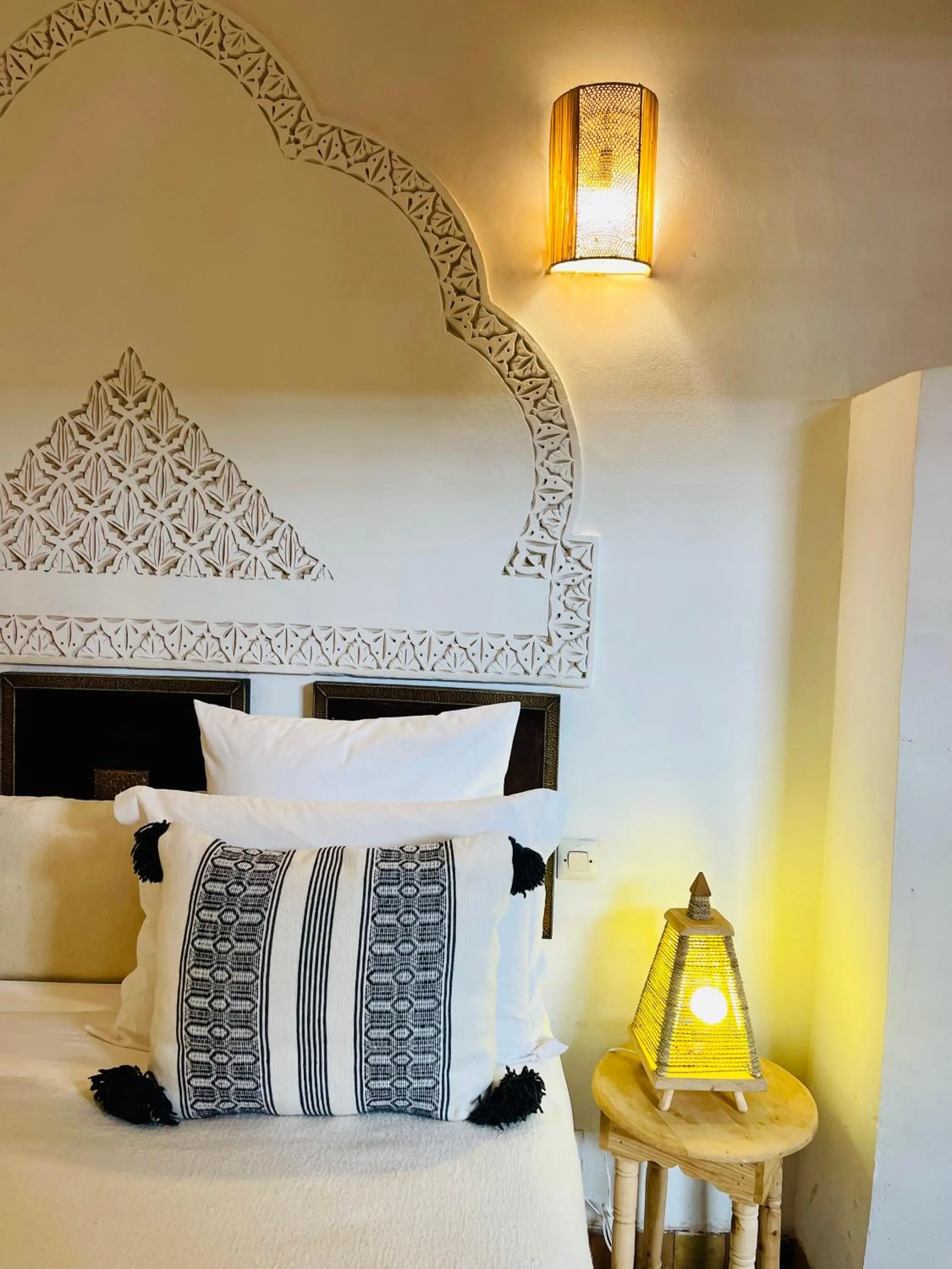 Decorative detail, Bed in Riad La Porte Rouge By La Siredrah