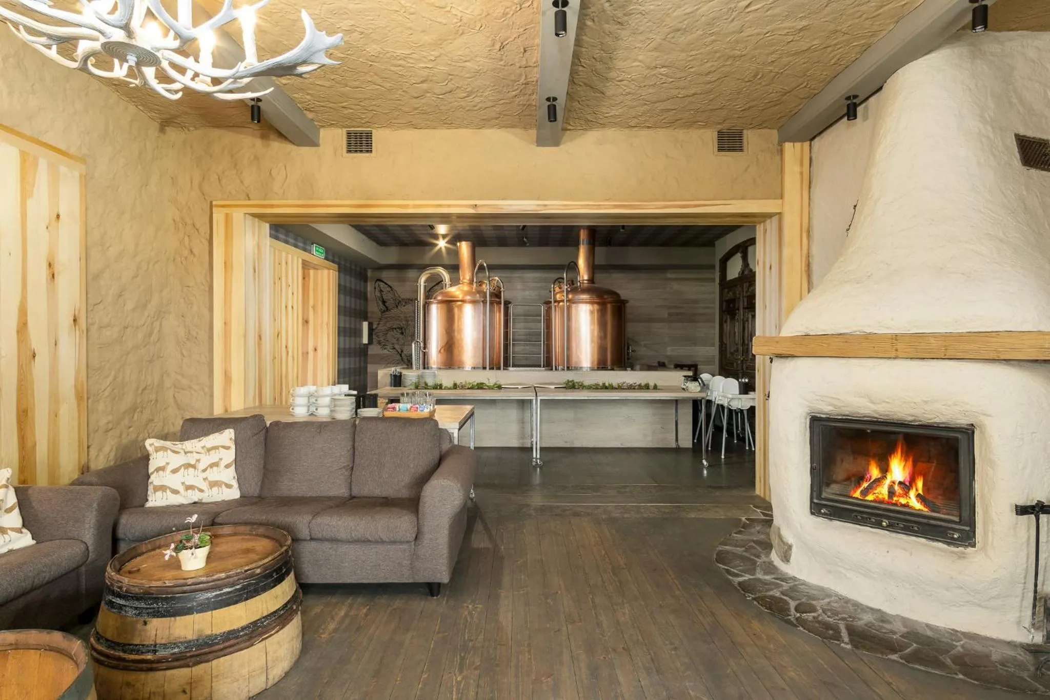 Lounge or bar in Przystanek Tleń