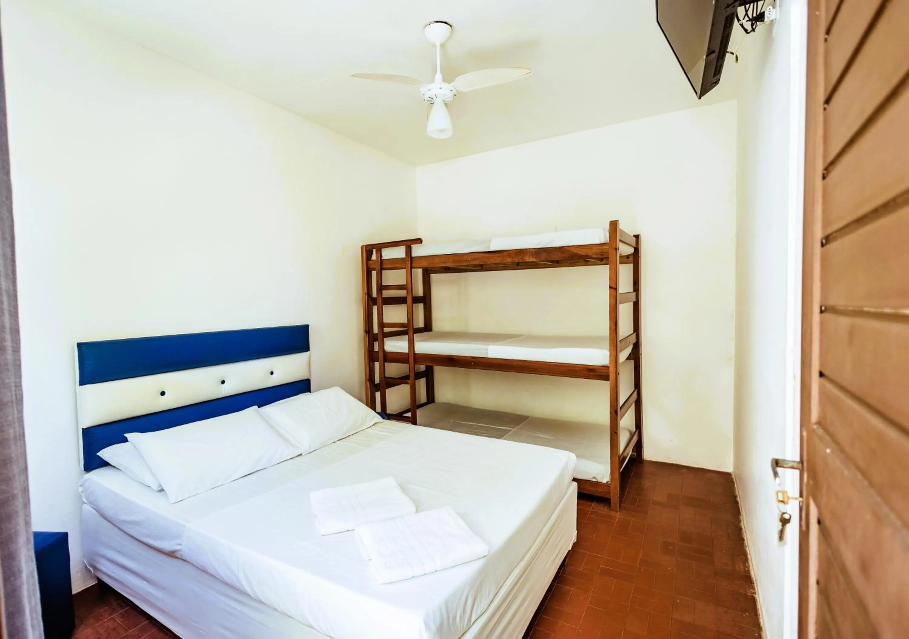 Bed in Pousada Peruibe 455