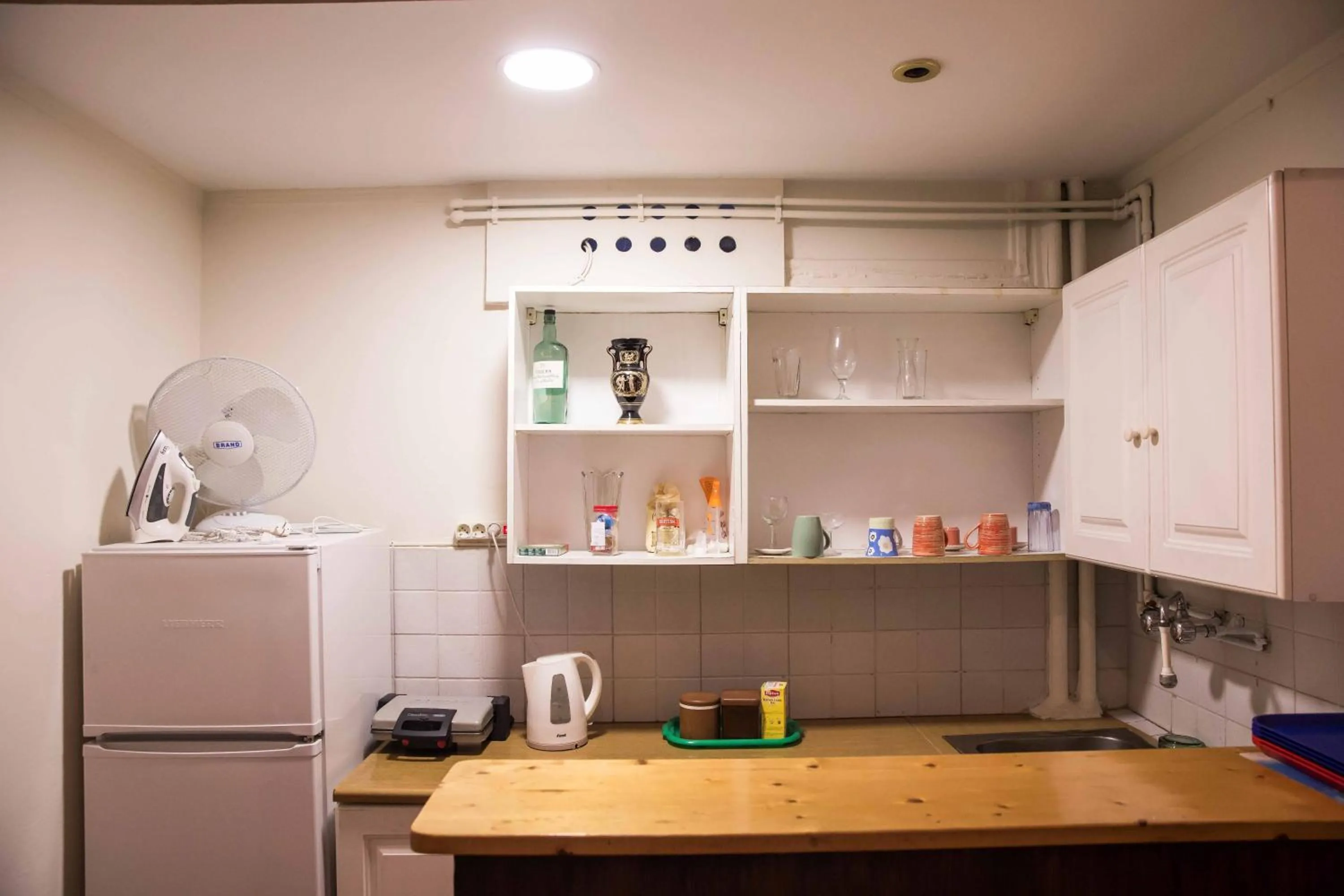 Kitchen or kitchenette in Tempi Hotel