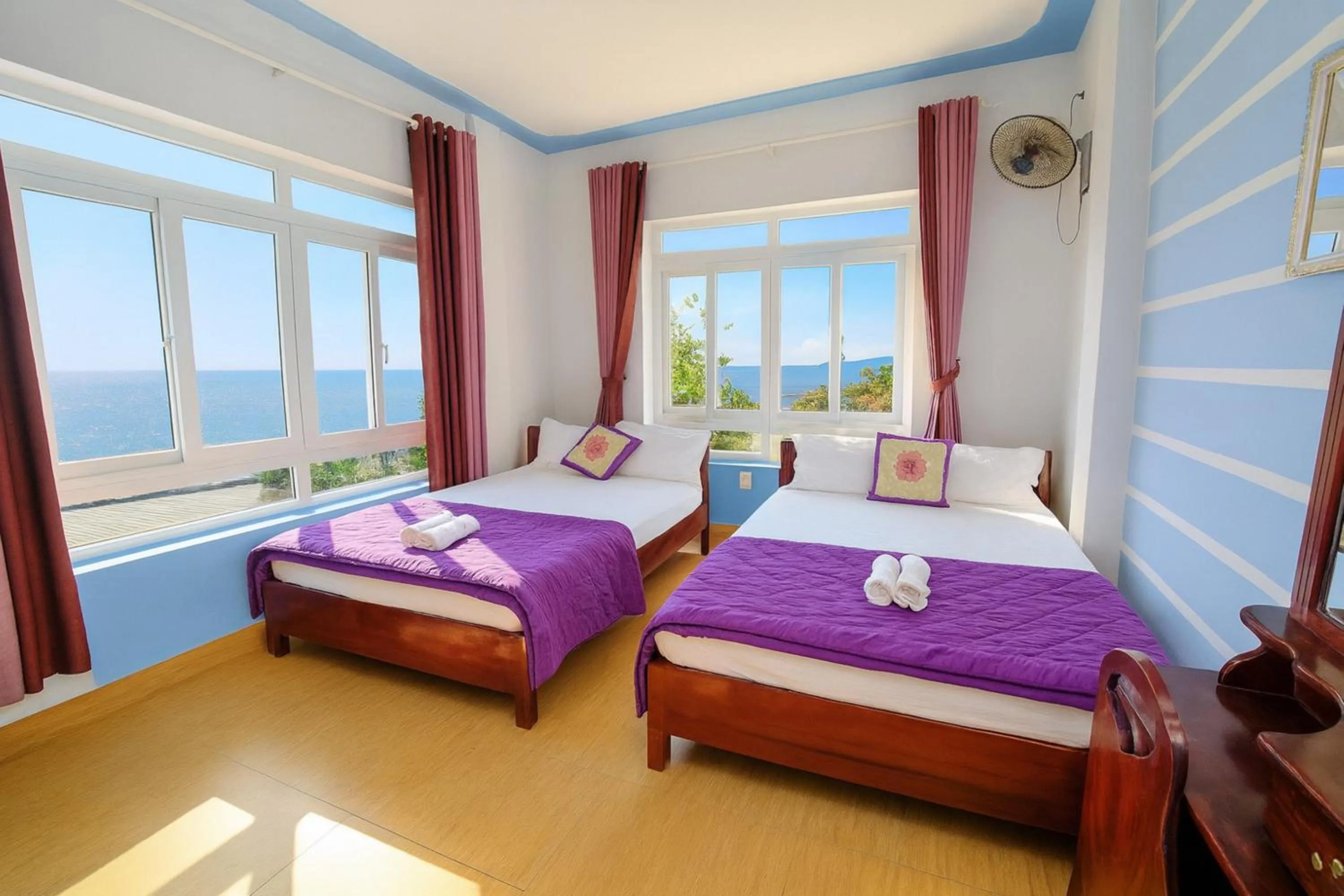 Bed in Thanh Tran Guesthouse Lý Sơn