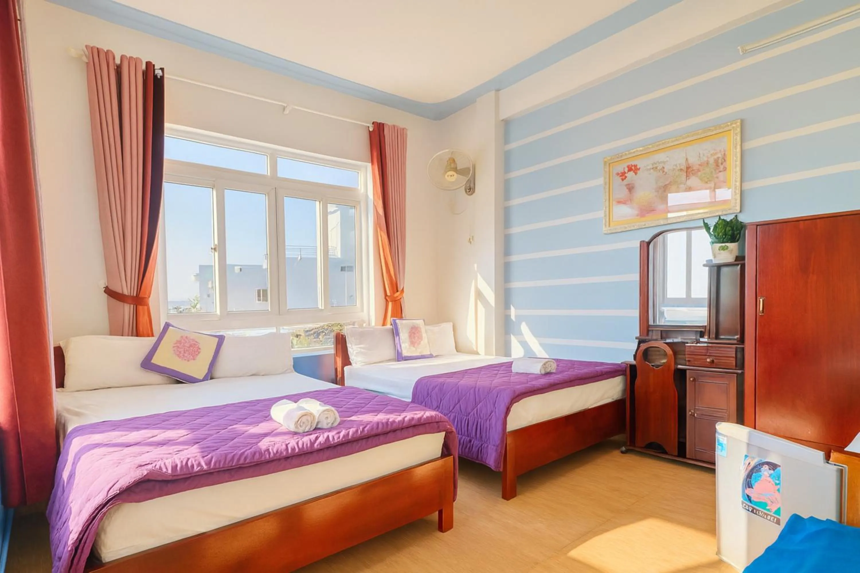 Bed in Thanh Tran Guesthouse Lý Sơn