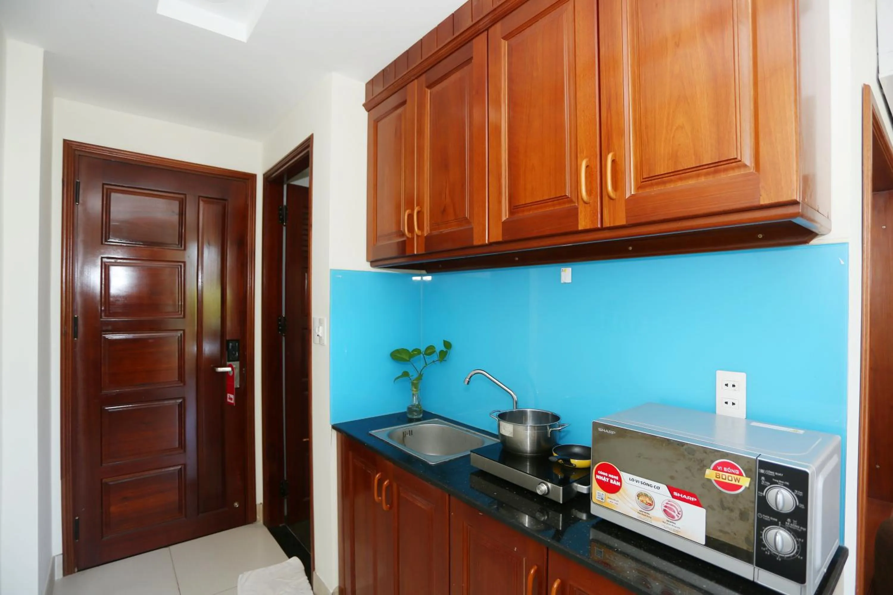 Kitchen or kitchenette in Son Tra Green Hotel & Apartment