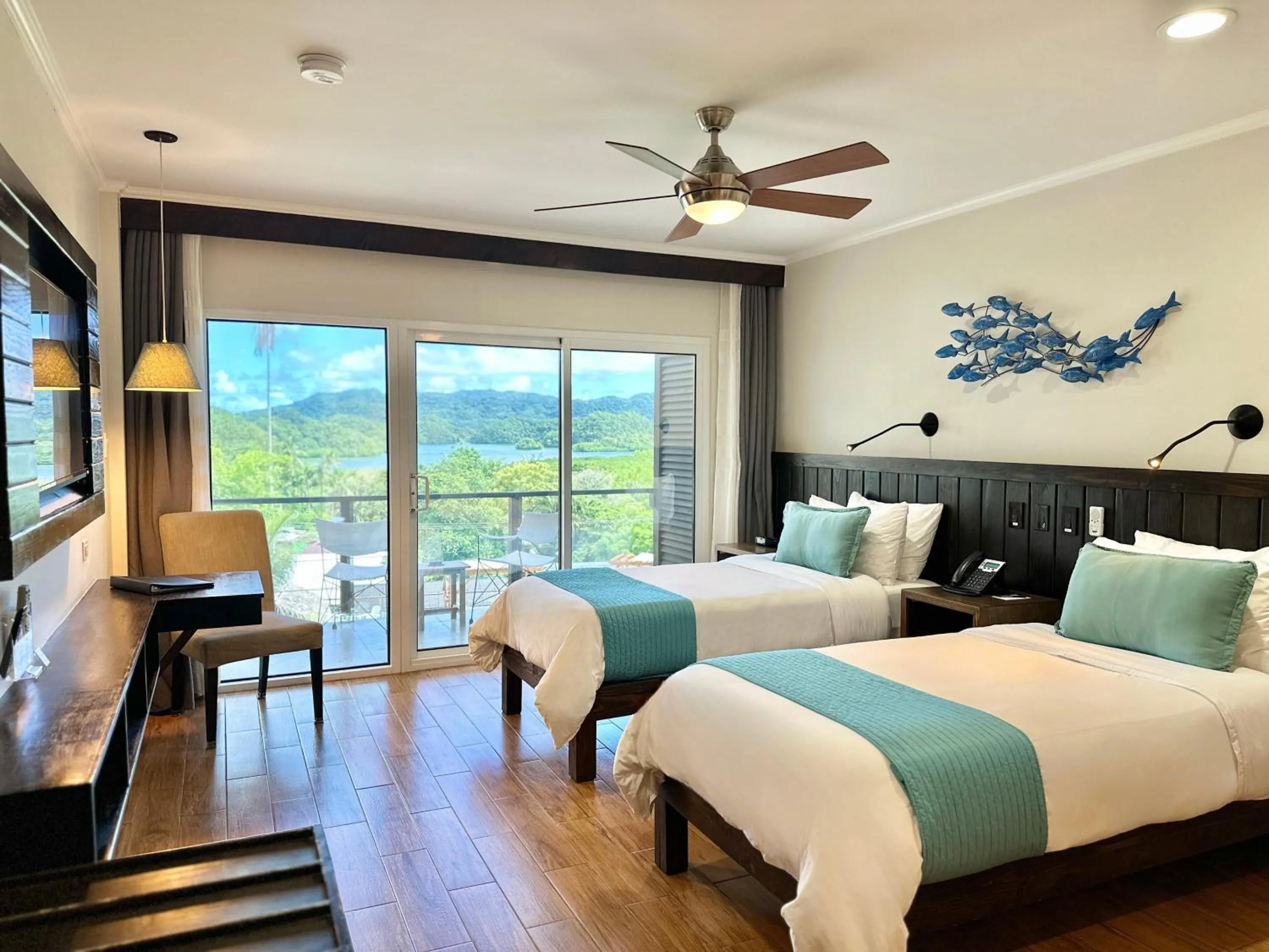 Bed in Palau Central Hotel