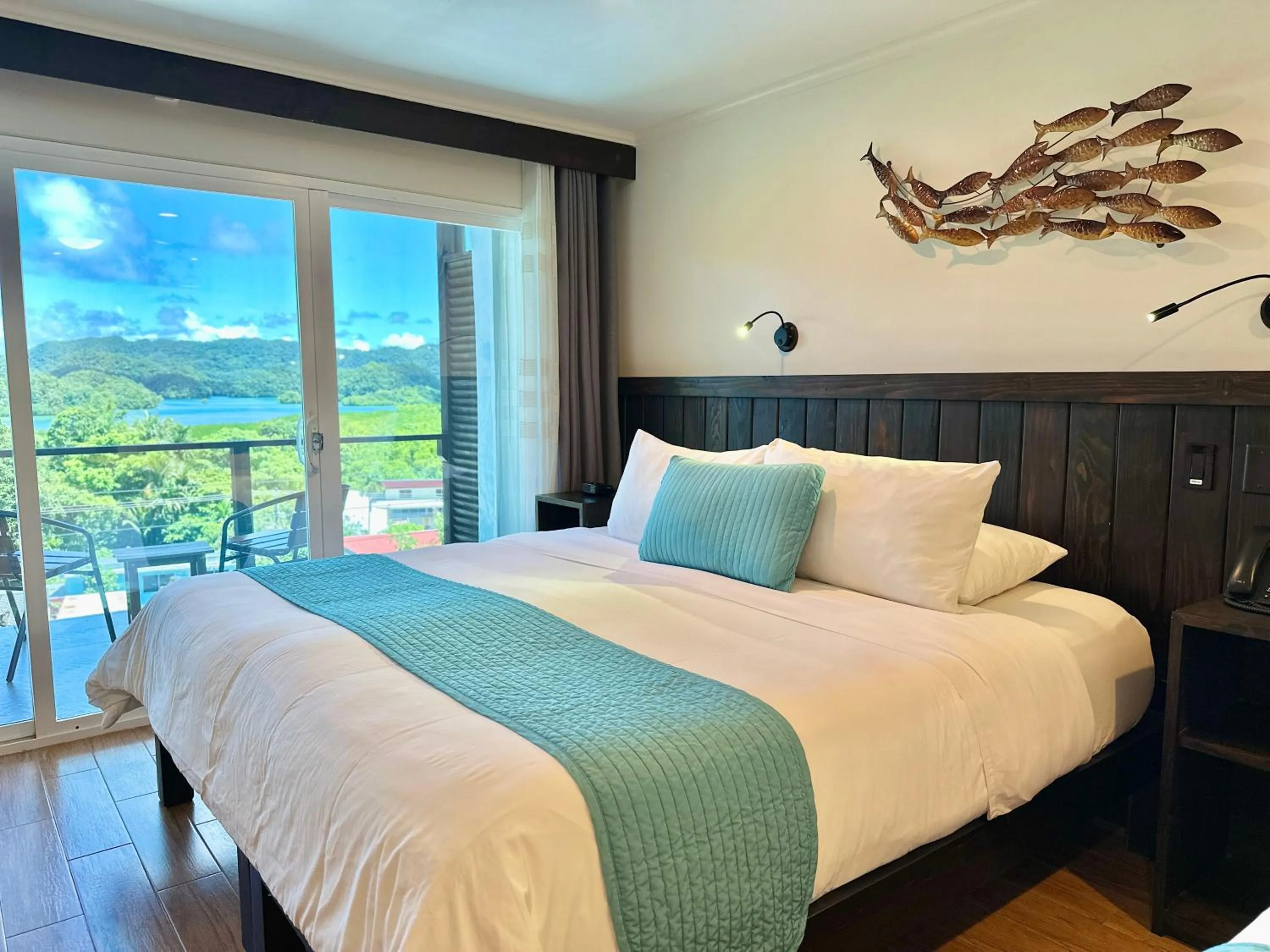 Bed in Palau Central Hotel