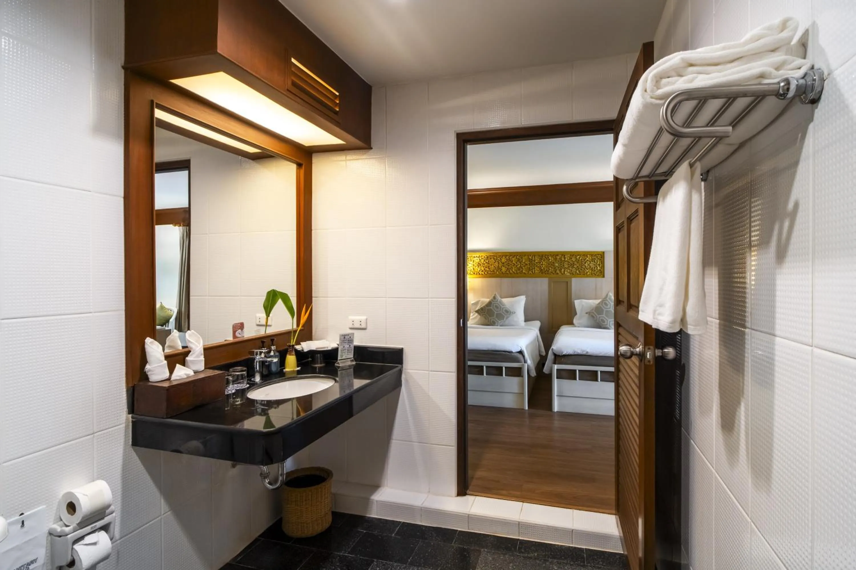 Bathroom, Bed in Best Western Premier Bangtao Beach Resort & Spa