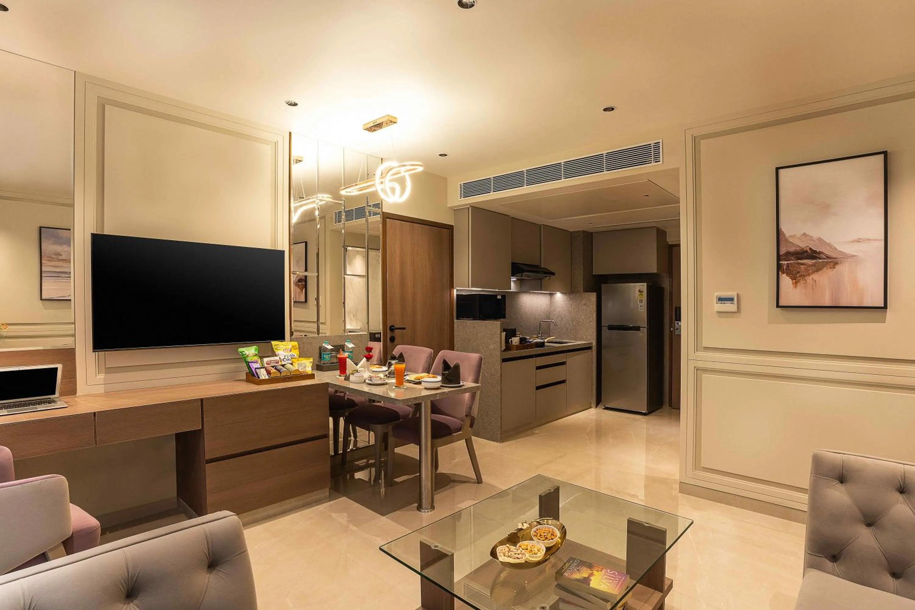 Kitchen or kitchenette in Grand Residency Hotel & Serviced Apartments