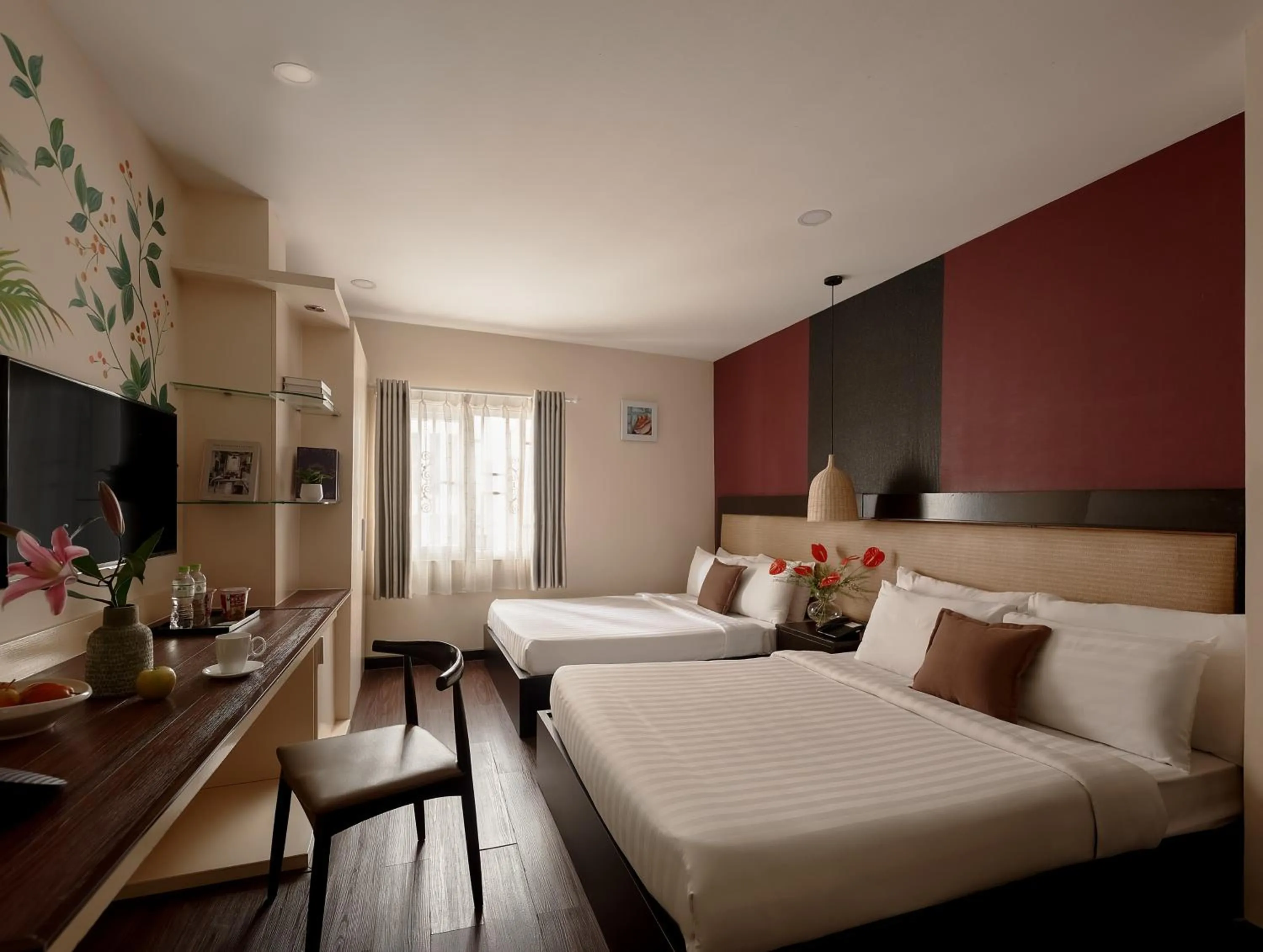 Photo of the whole room, Bed in Asian Ruby Hotel & Spa - 122F Bui Thi Xuân Street