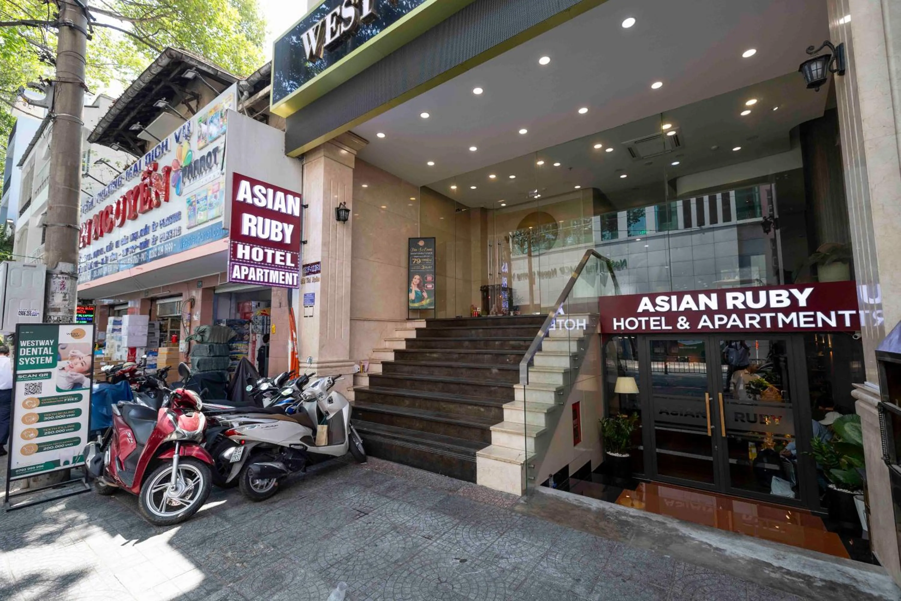 Property building in Asian Ruby Hotel & Spa - 122F Bui Thi Xuân Street