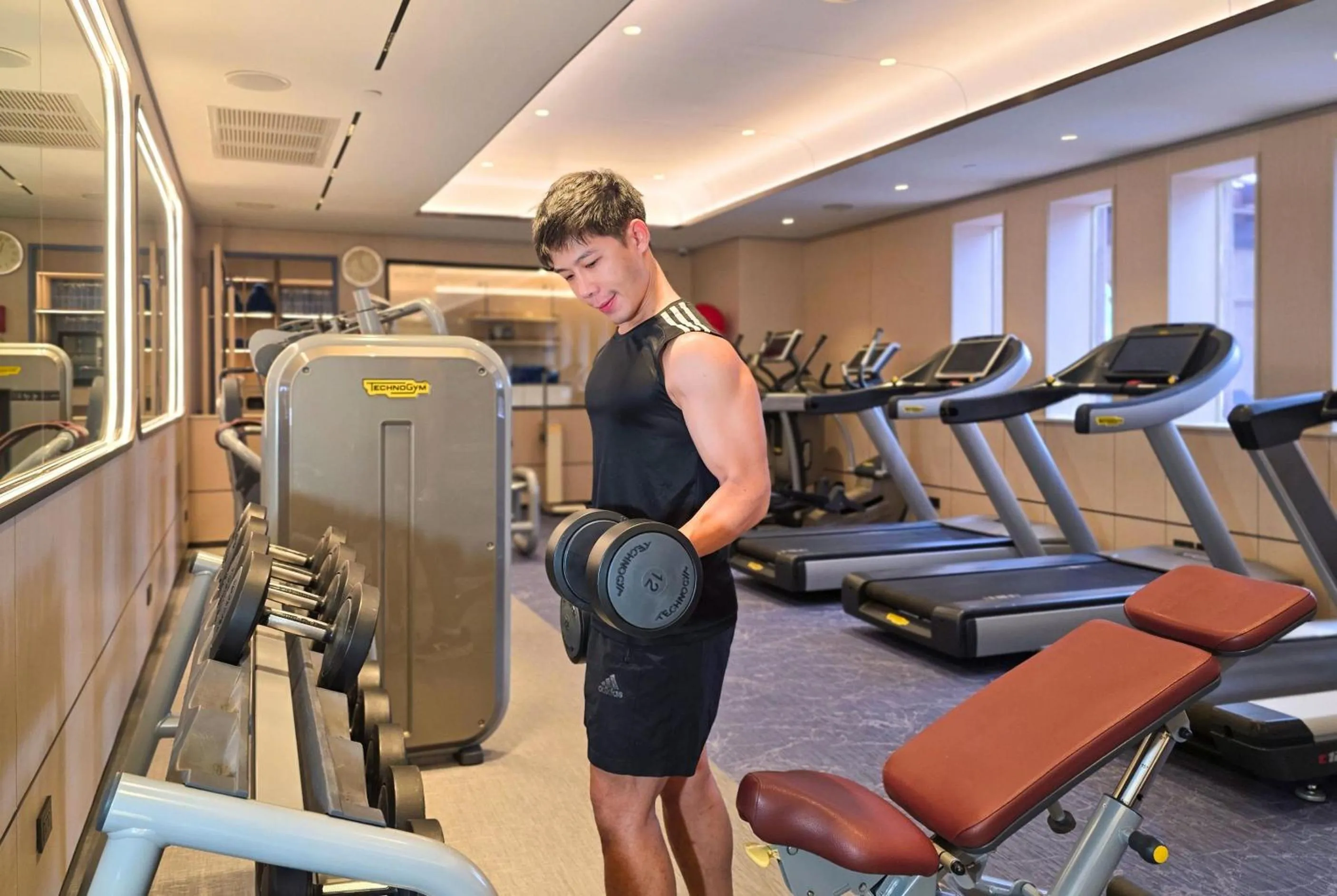 Fitness centre/facilities in Crowne Plaza Bangkok Lumpini Park by IHG