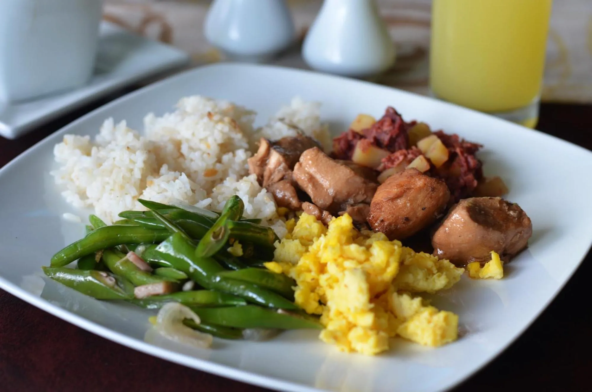 Buffet breakfast in Eagle Point Beach and Dive Resort