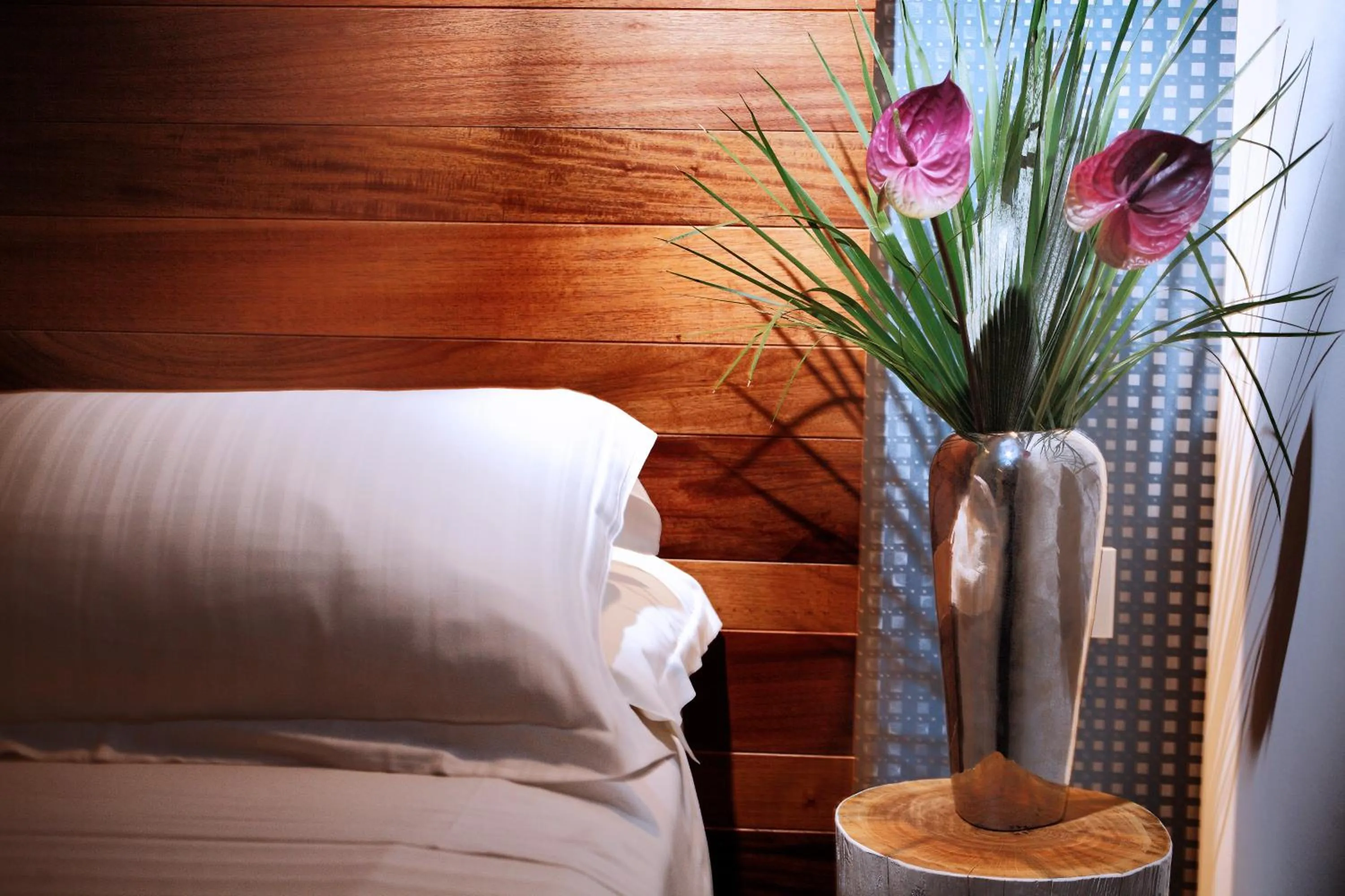 Decorative detail, Bed in Q Hotel