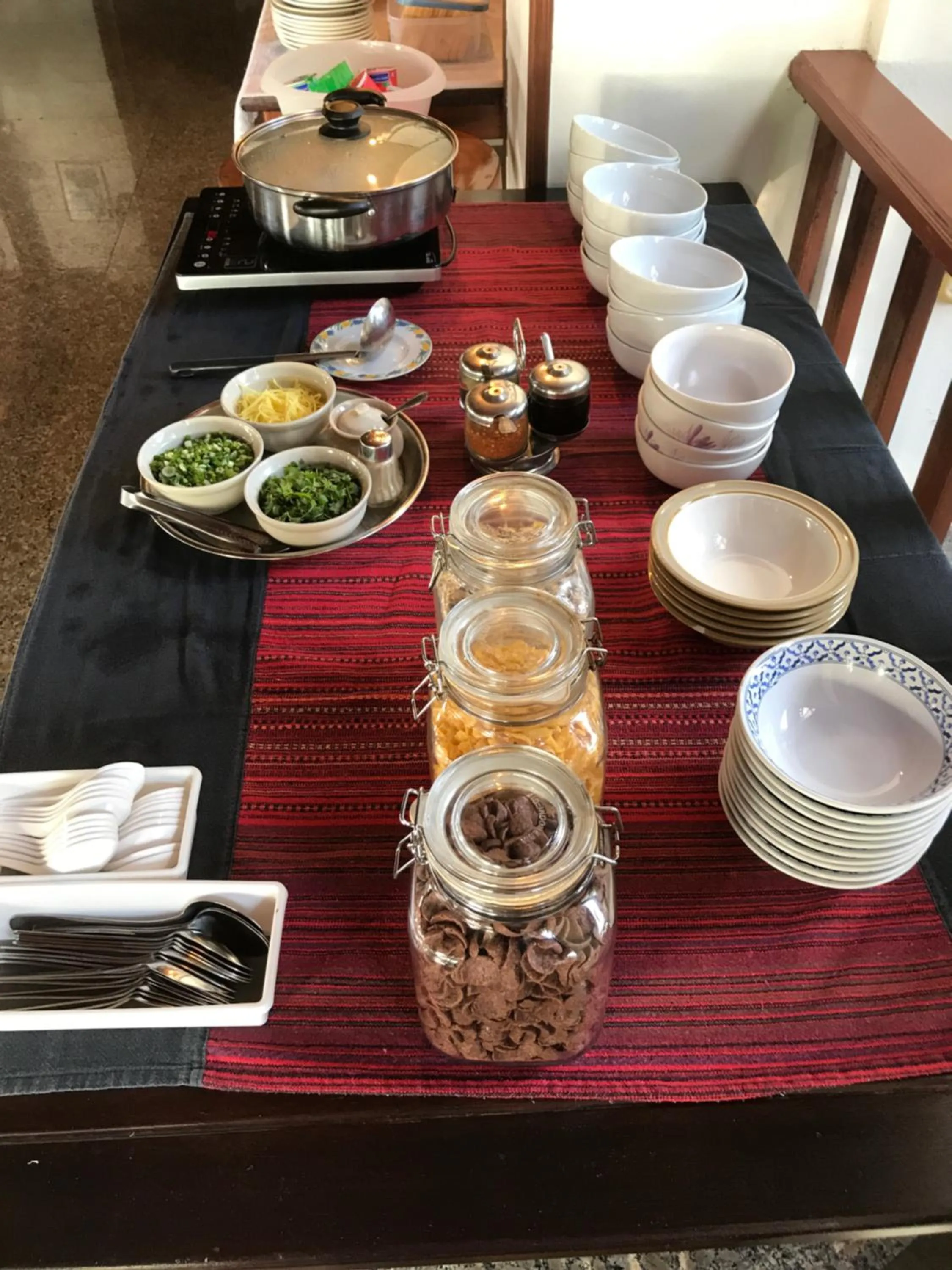 Asian breakfast in Palm Beach Resort