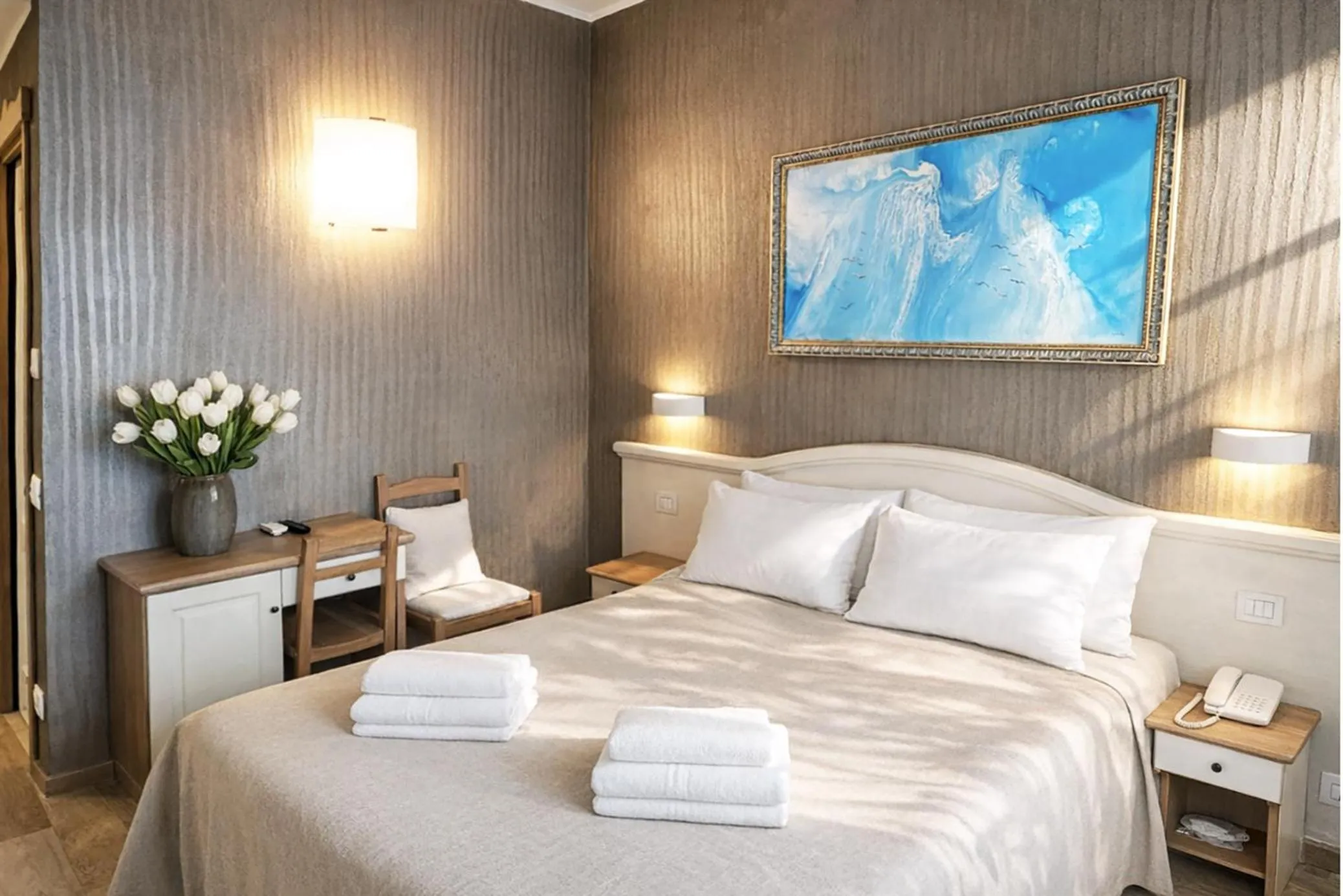 Bed in Hotel Meridiana