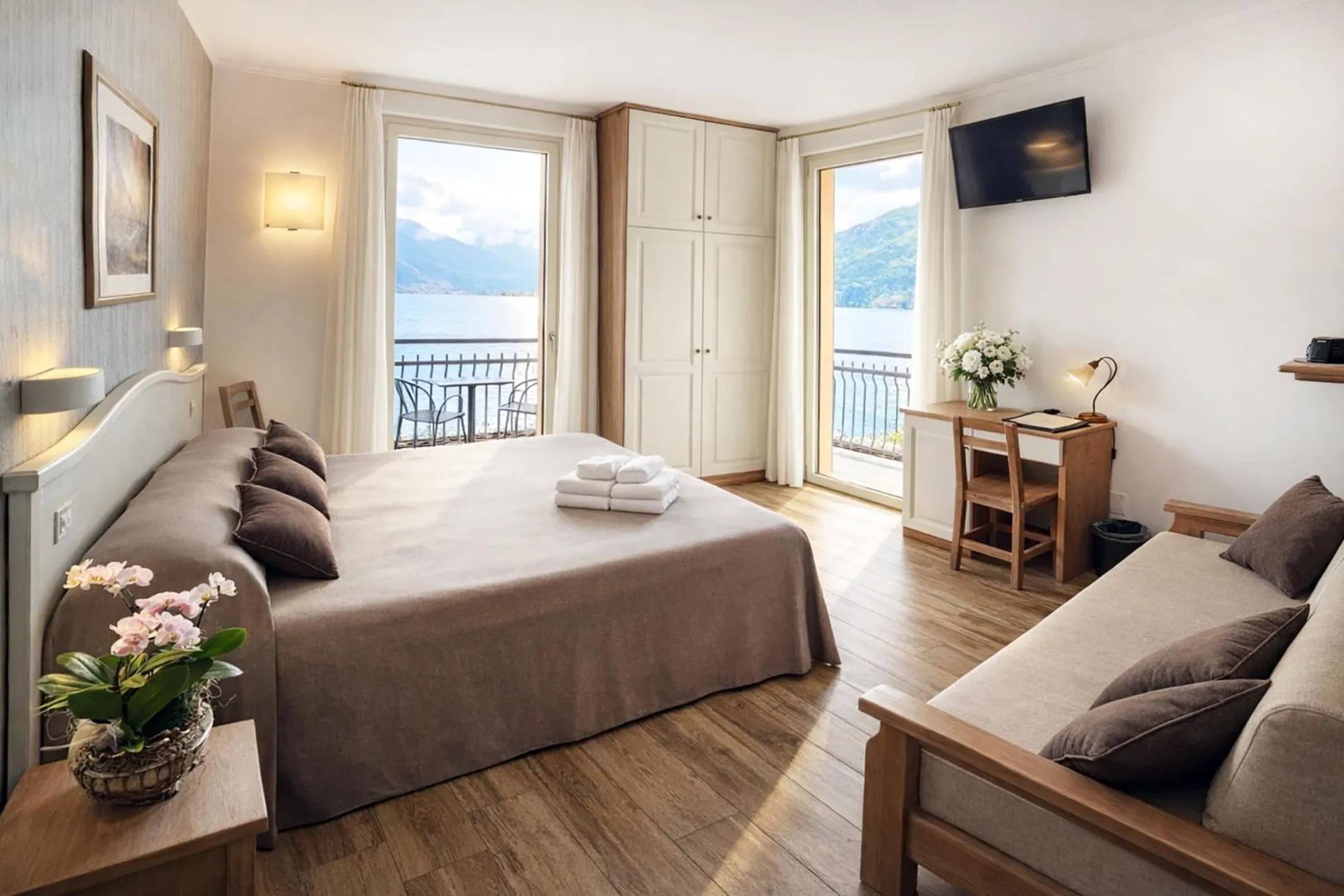 Bed in Hotel Meridiana