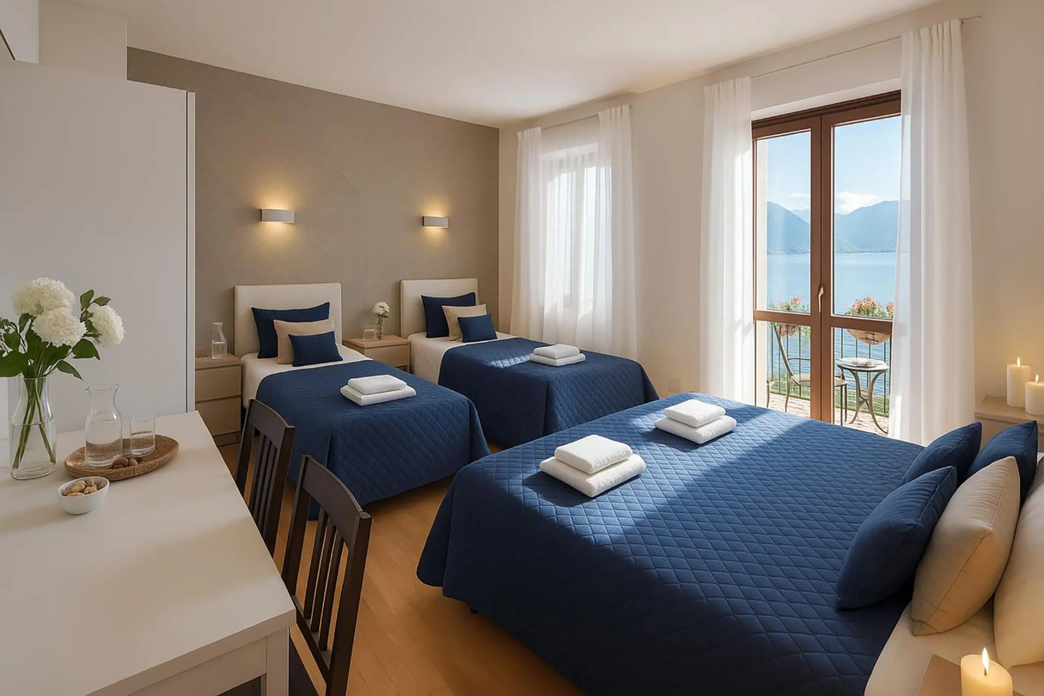 Bed in Hotel Meridiana