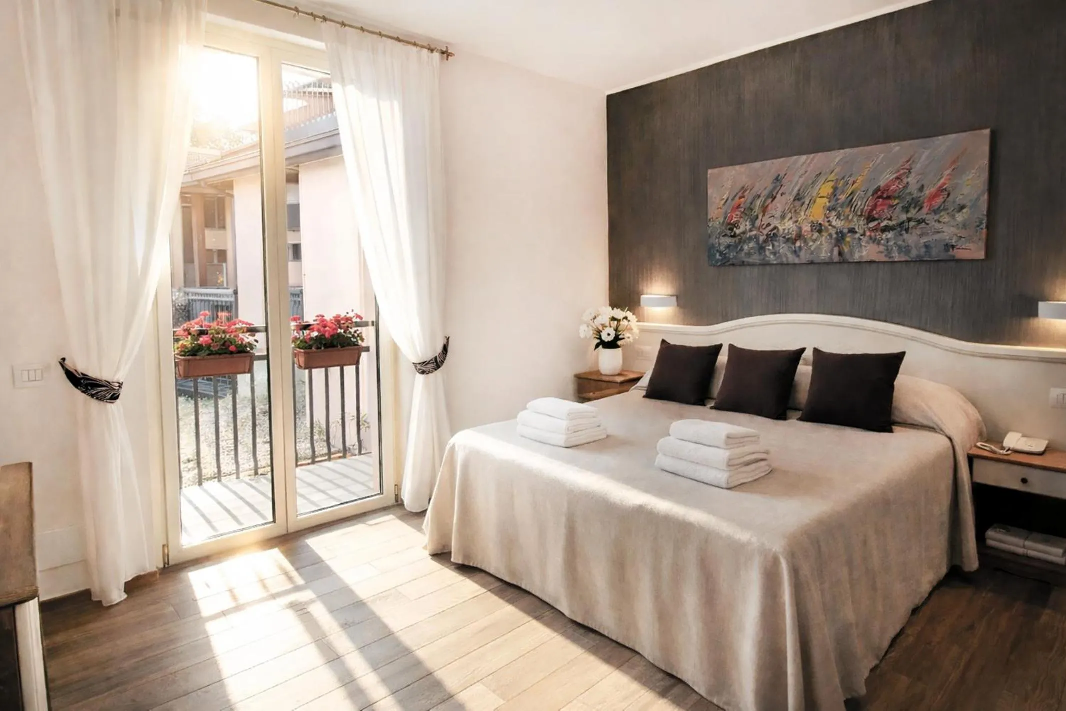 Bed in Hotel Meridiana