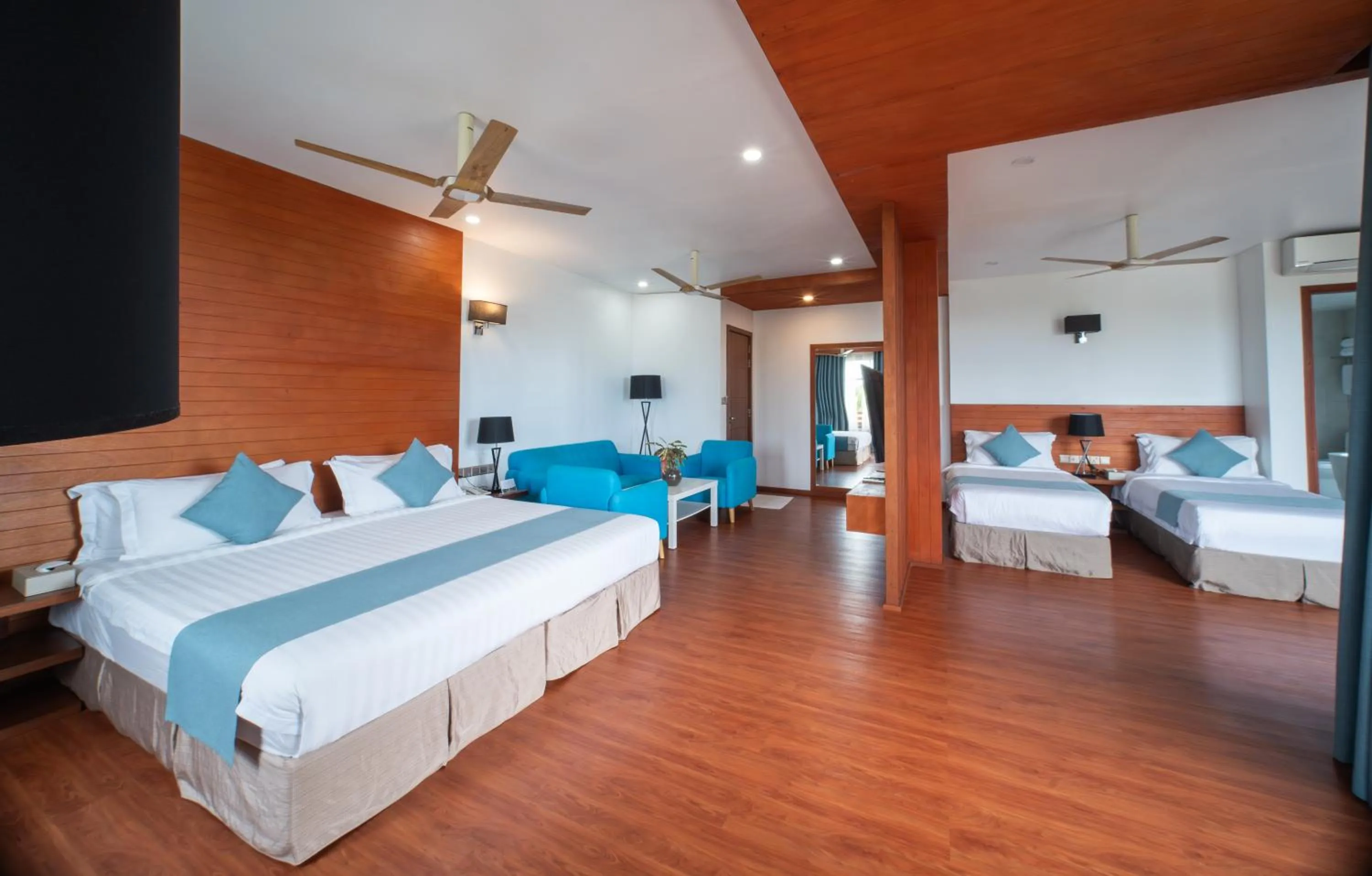 Photo of the whole room, Bed in Araamu Hotels Maldives at Dhiffushi