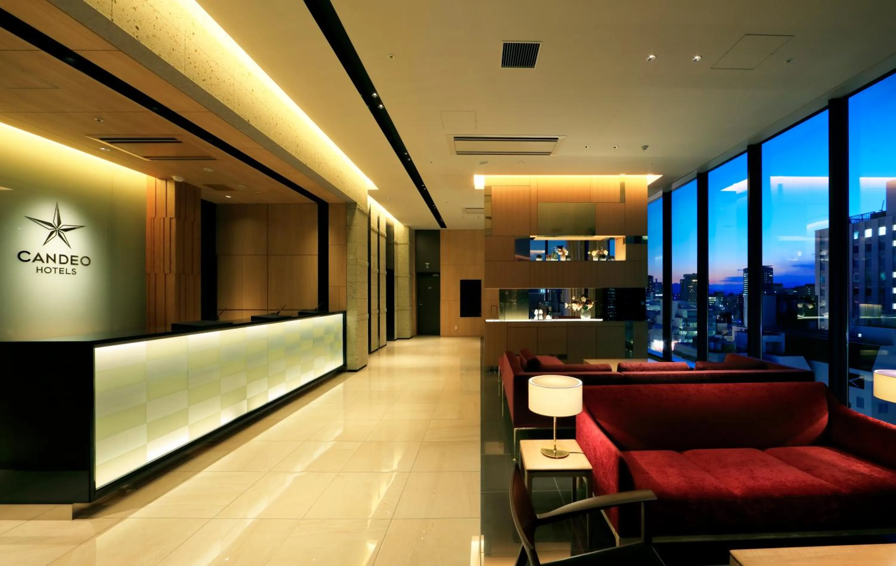 Lobby or reception in Candeo Hotels Hiroshima Hatchobori