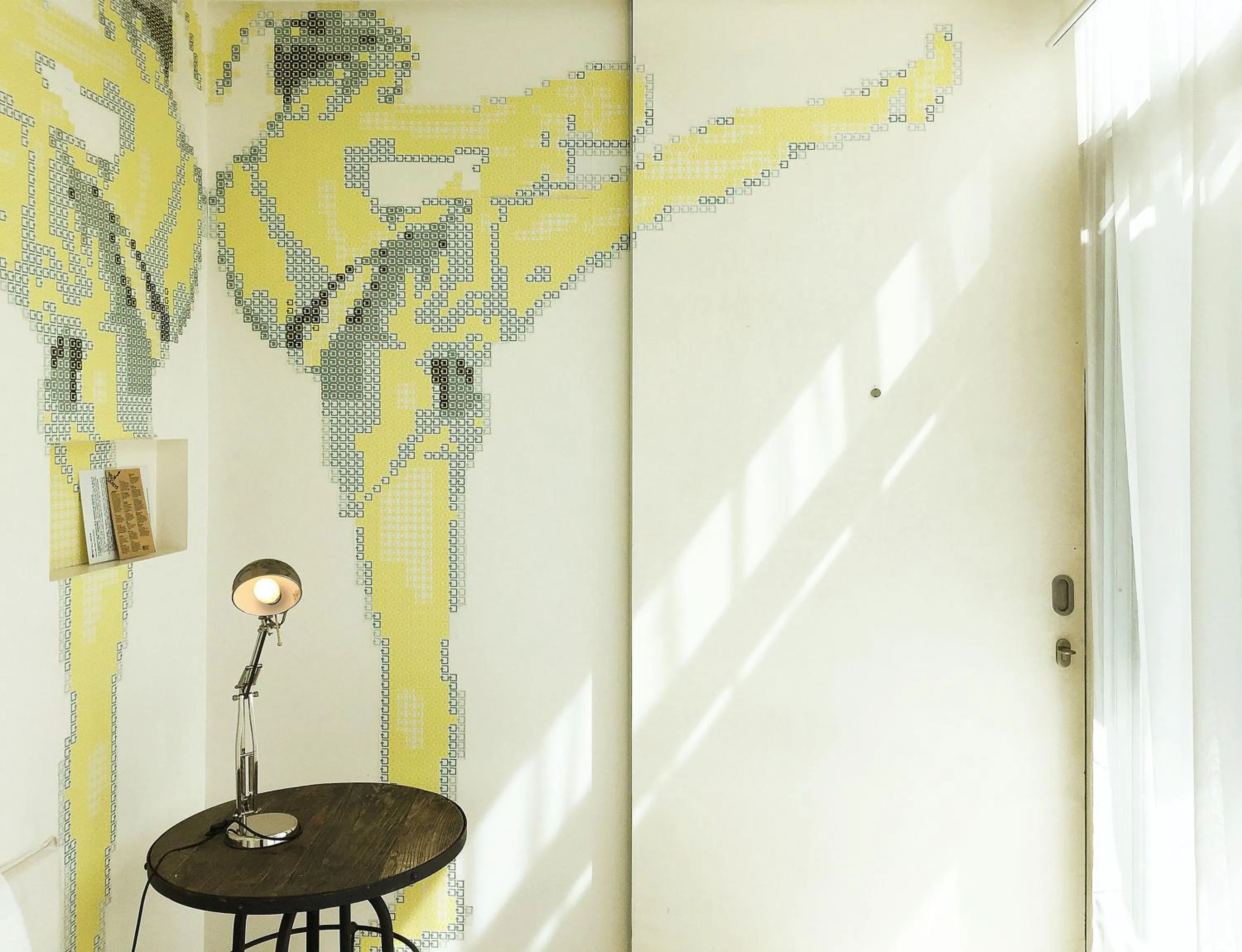 Decorative detail in Refillnow! Hostel