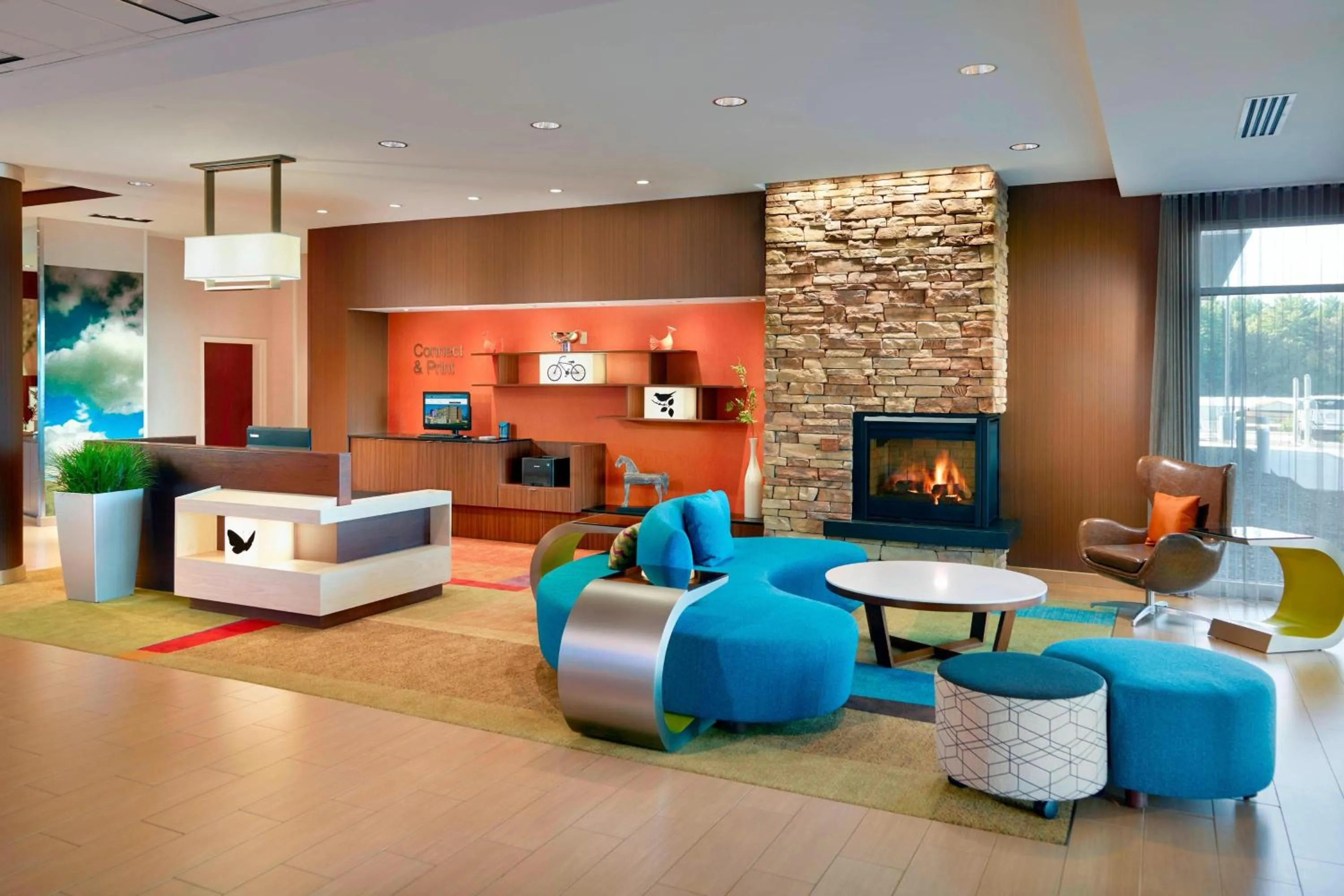 Lobby or reception in Fairfield Inn & Suites by Marriott Hendersonville Flat Rock