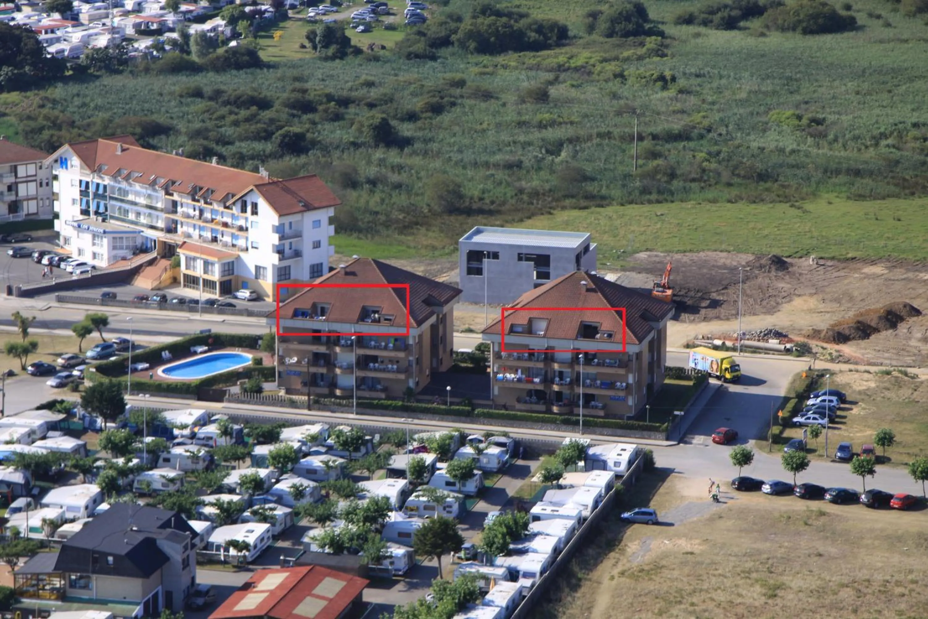 Bird's eye view in Apartamentos Suaces
