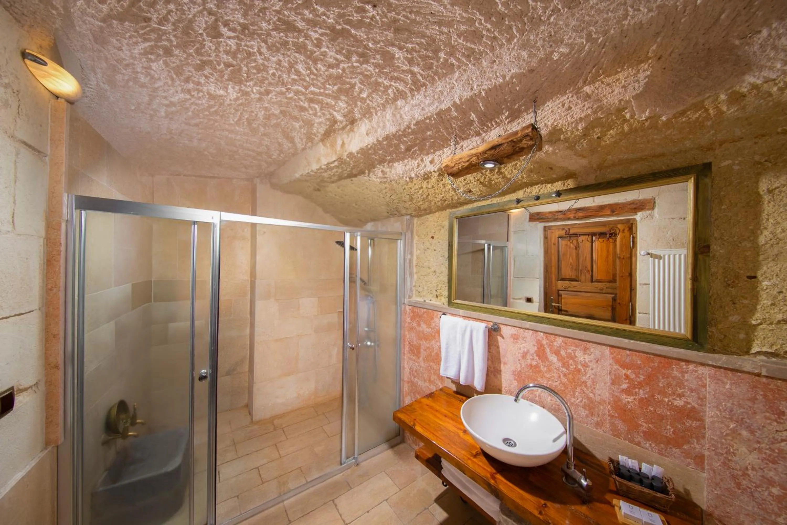 Shower in Aja Cappadocia Cave Hotel