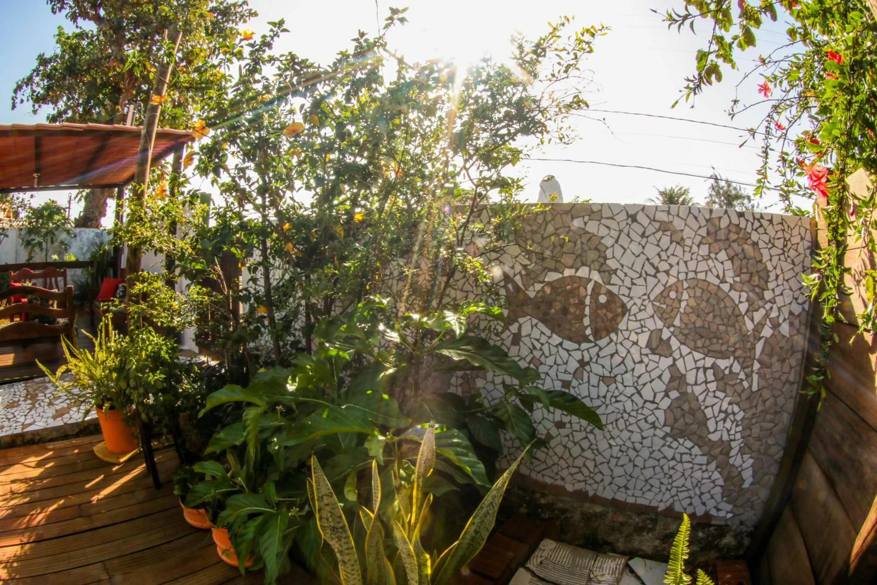 Seating area in Pousada Leão Marinho