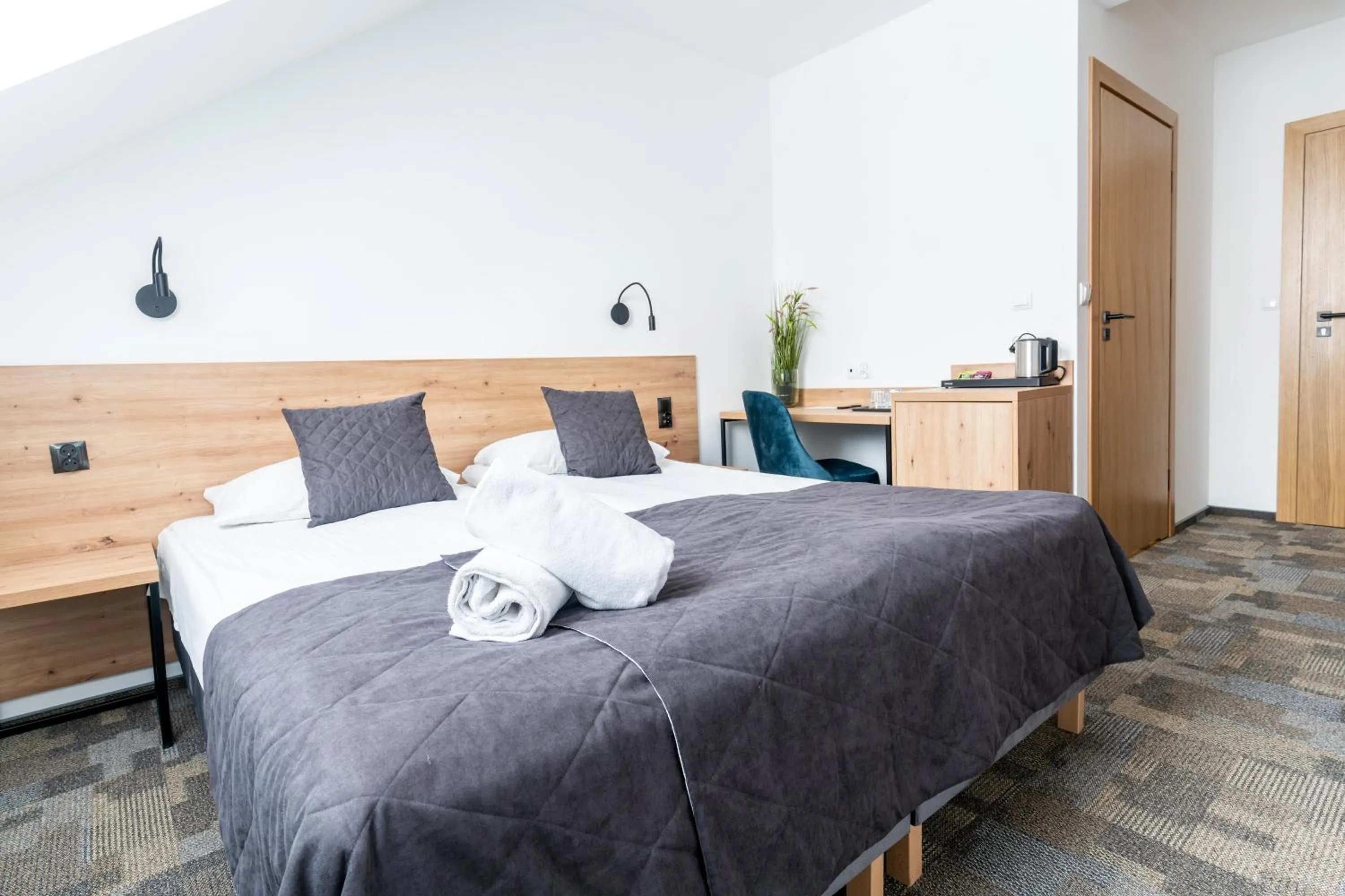 Bed in Hotel Ukiel Wellness & SPA