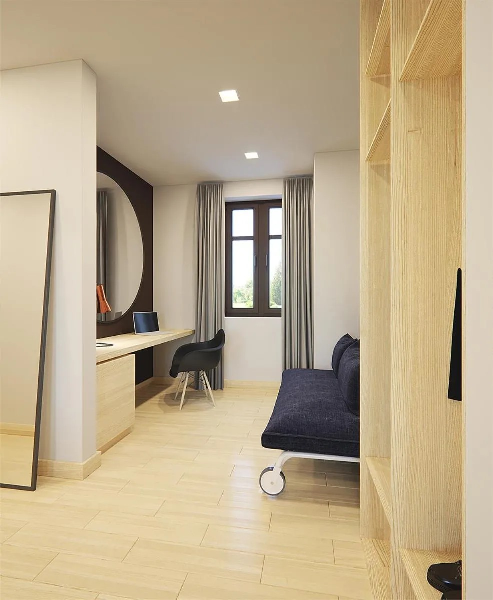 Living room in SleepWell Apartments