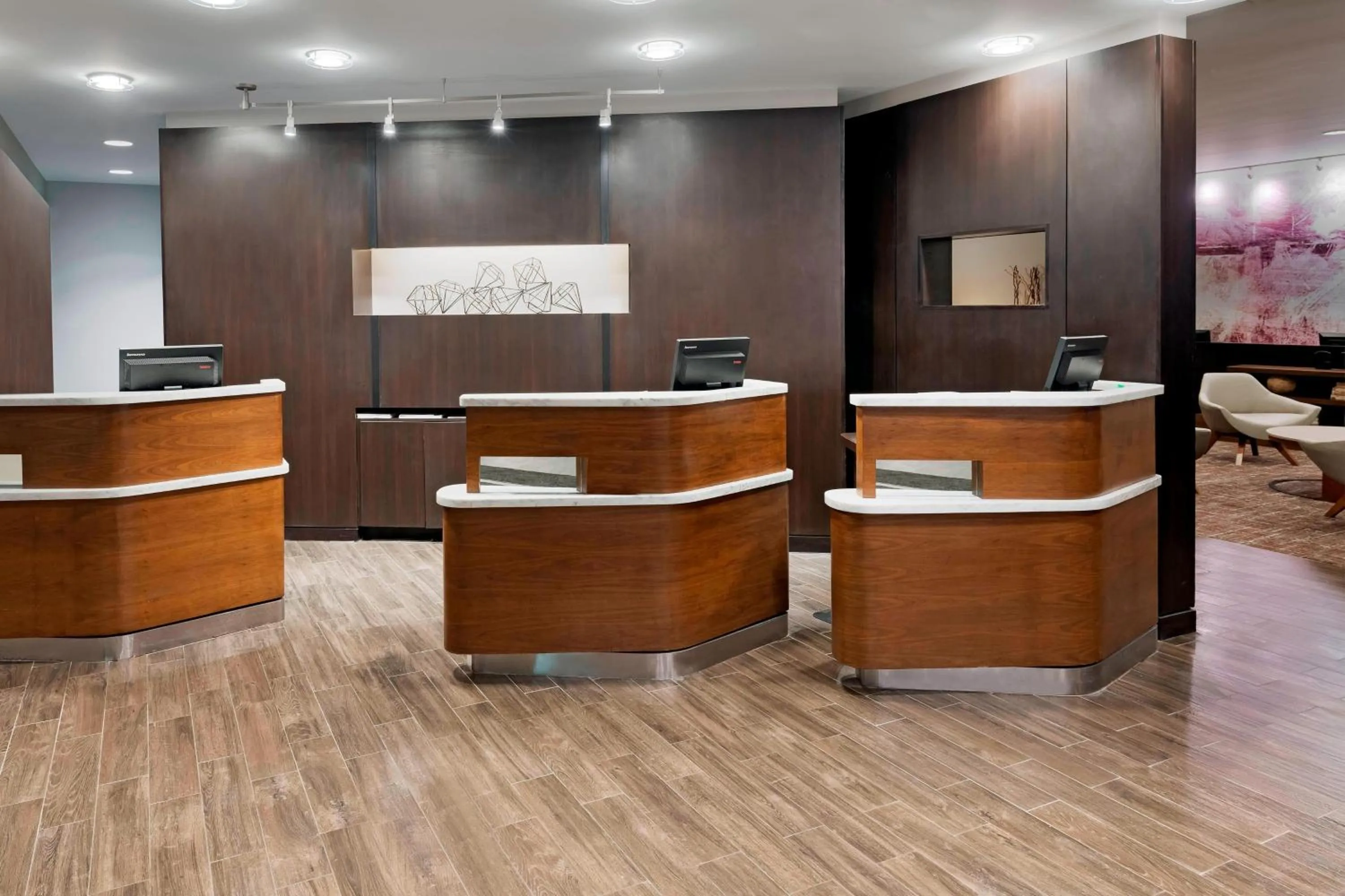 Lobby or reception in Courtyard Fort Wayne Downtown at Grand Wayne Convention Center