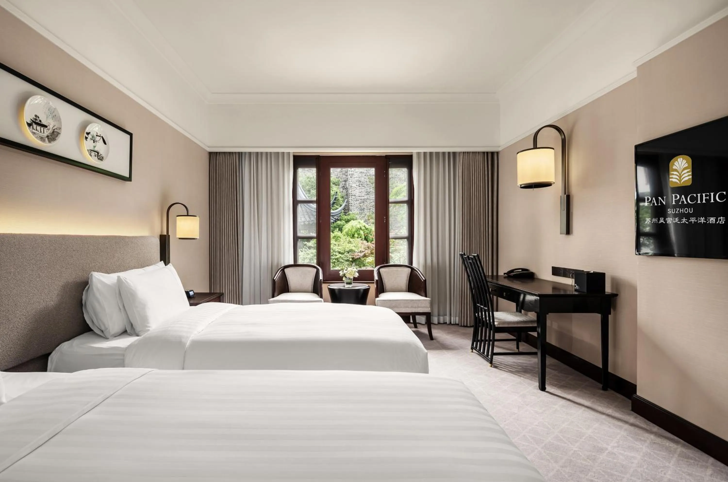 Bedroom, Bed in Pan Pacific Suzhou -Including unlimited access to the 4A-level Panmen Scenic Area