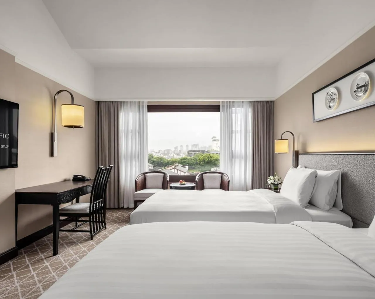 Photo of the whole room, Bed in Pan Pacific Suzhou -Including unlimited access to the 4A-level Panmen Scenic Area