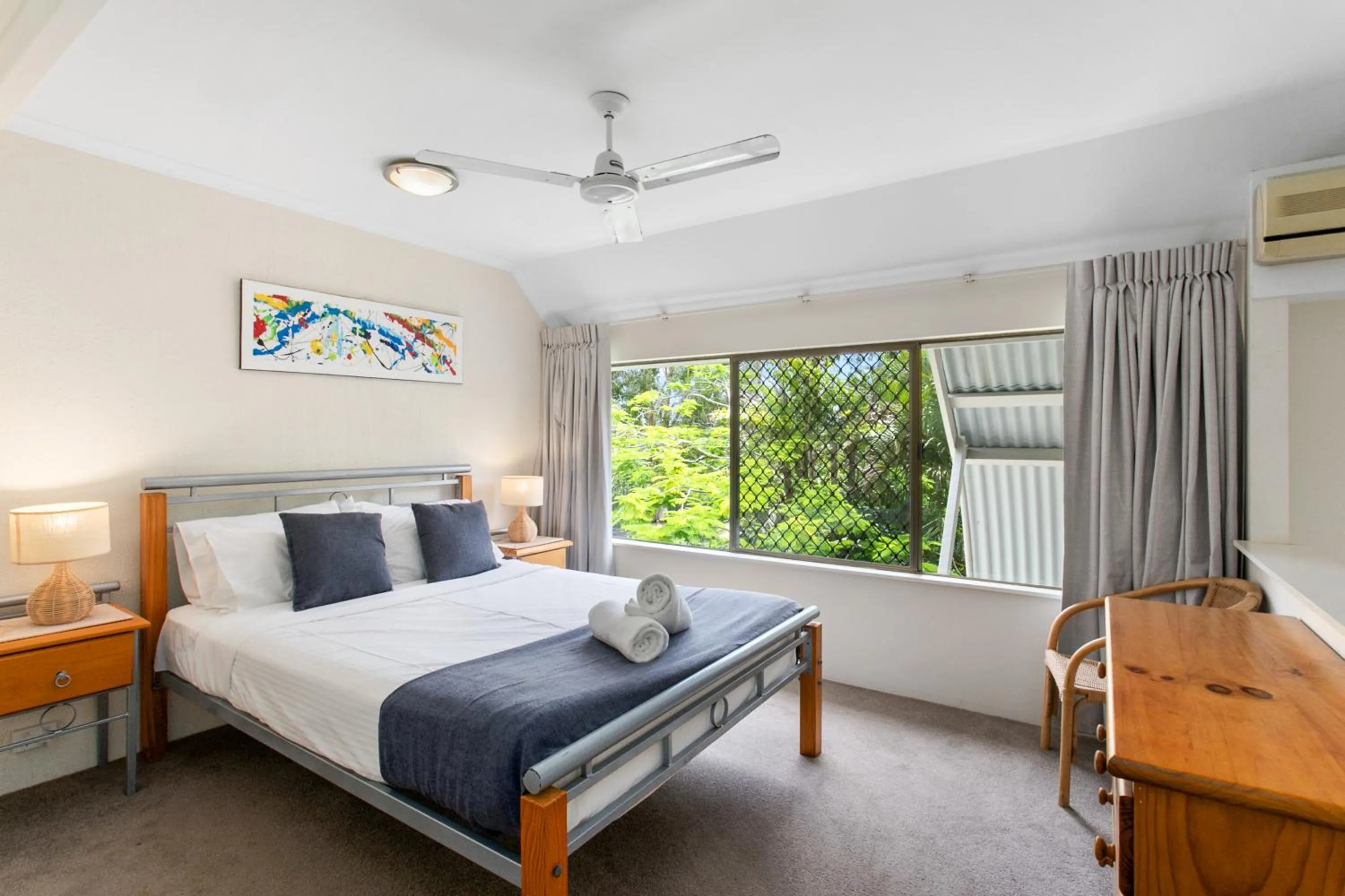 Bed in Nautilus Noosa Resort