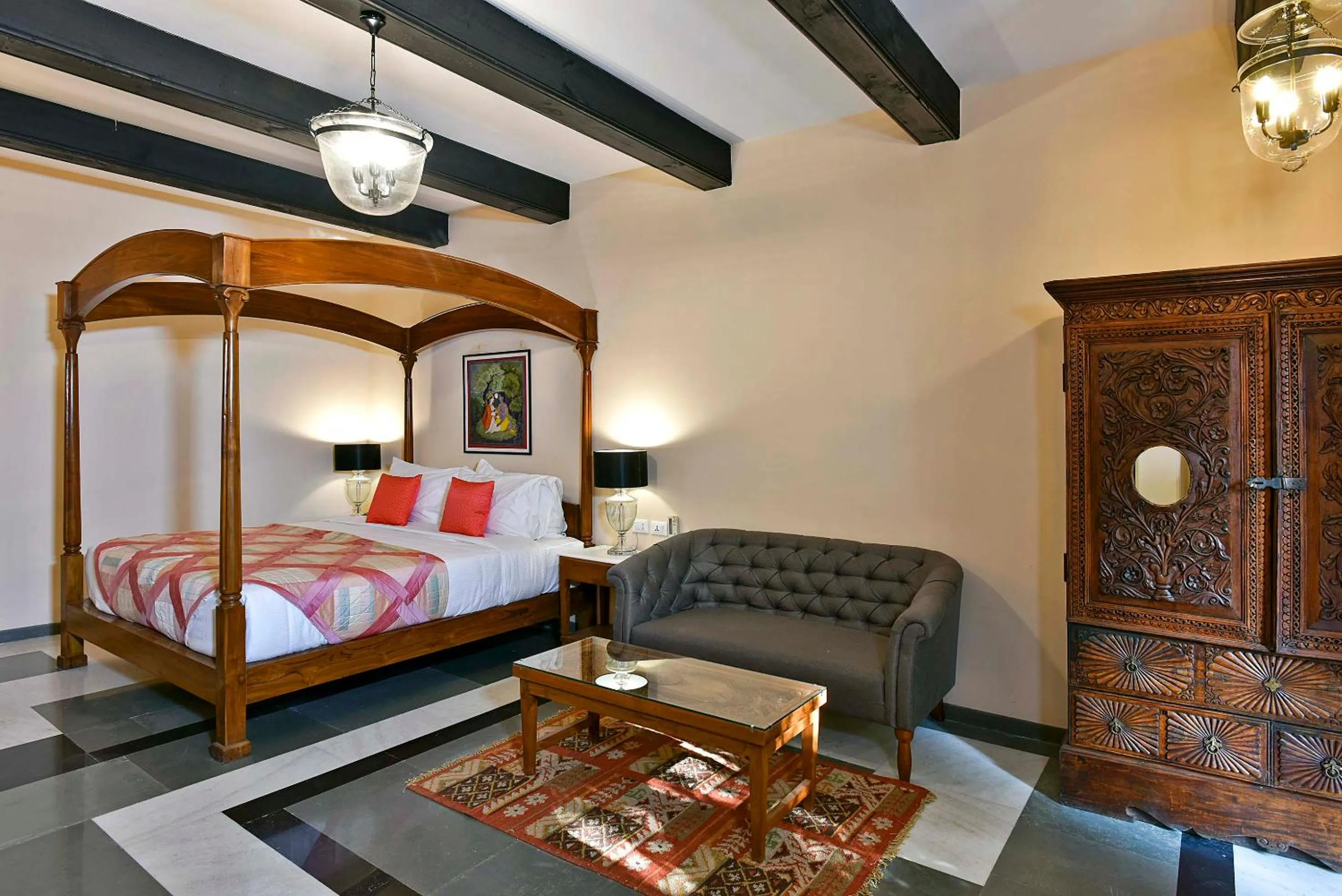 Bed in Gogunda Palace