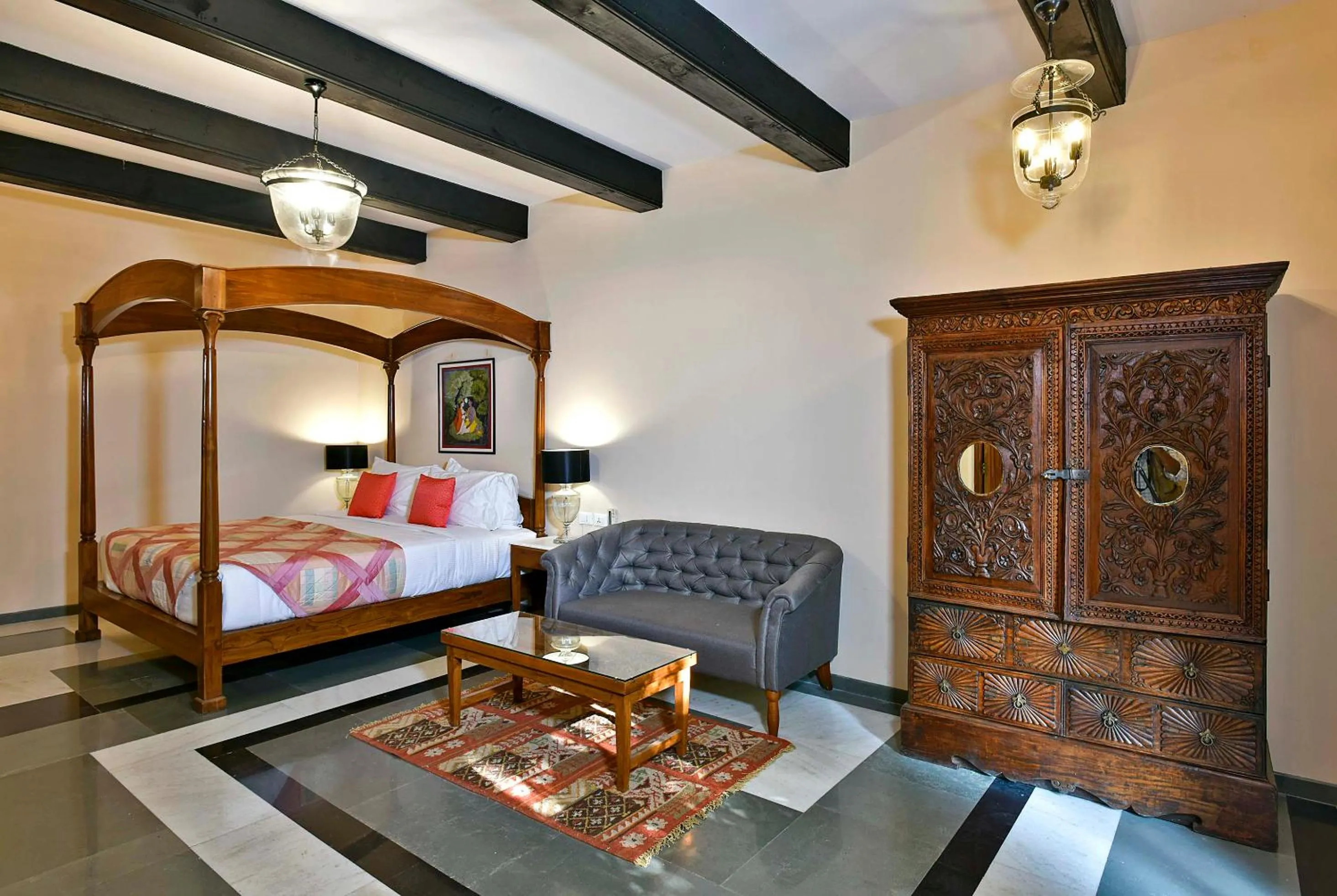 Bed in Gogunda Palace