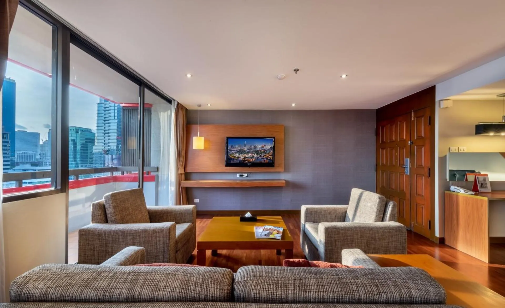 Living room in Bandara Suites Silom, Bangkok