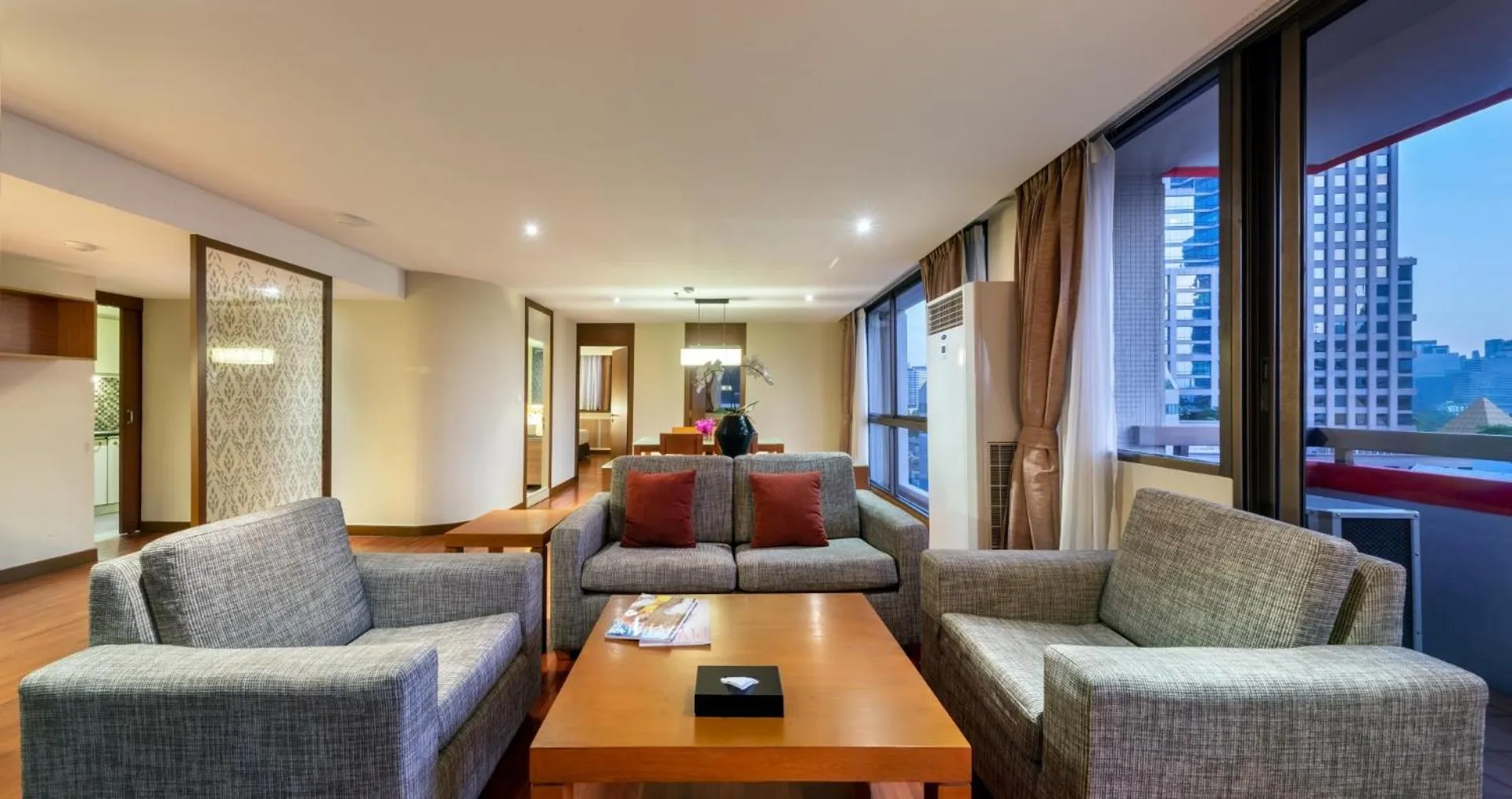 Living room in Bandara Suites Silom, Bangkok