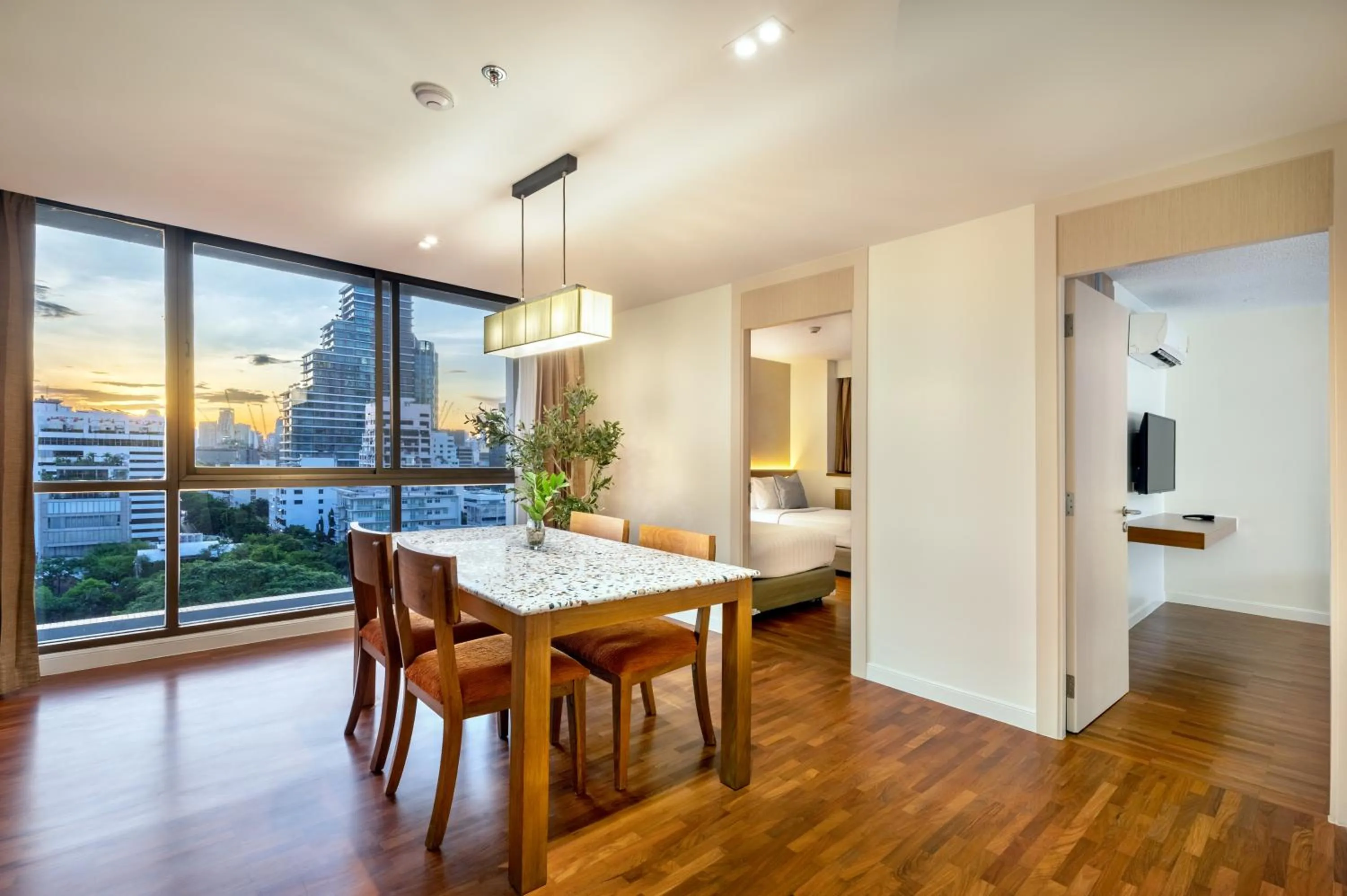 Dining area in Bandara Suites Silom, Bangkok