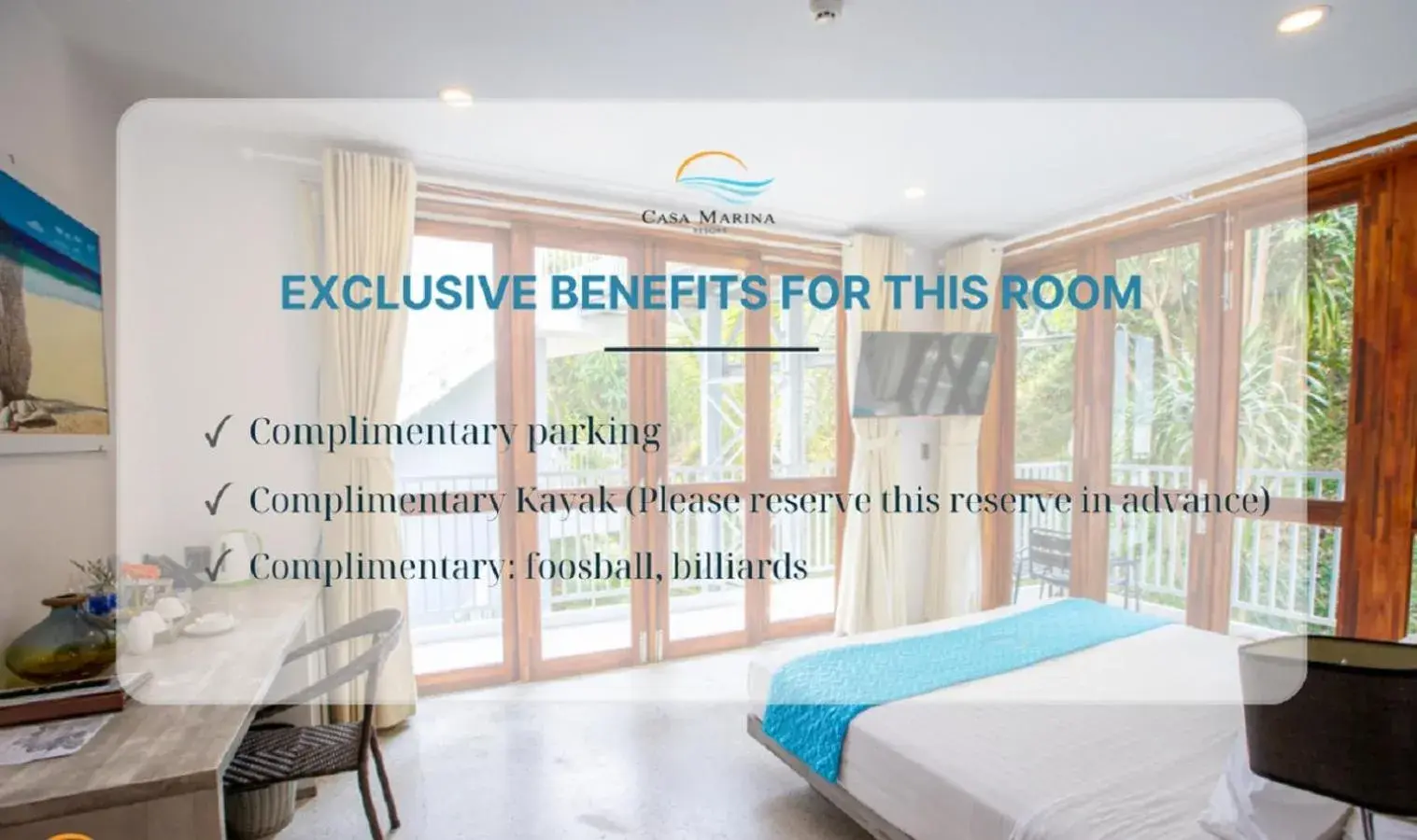 Deluxe Double Room with Garden View in Casa Marina Resort Deluxe Double Room with Garden View in Casa Marina Resort