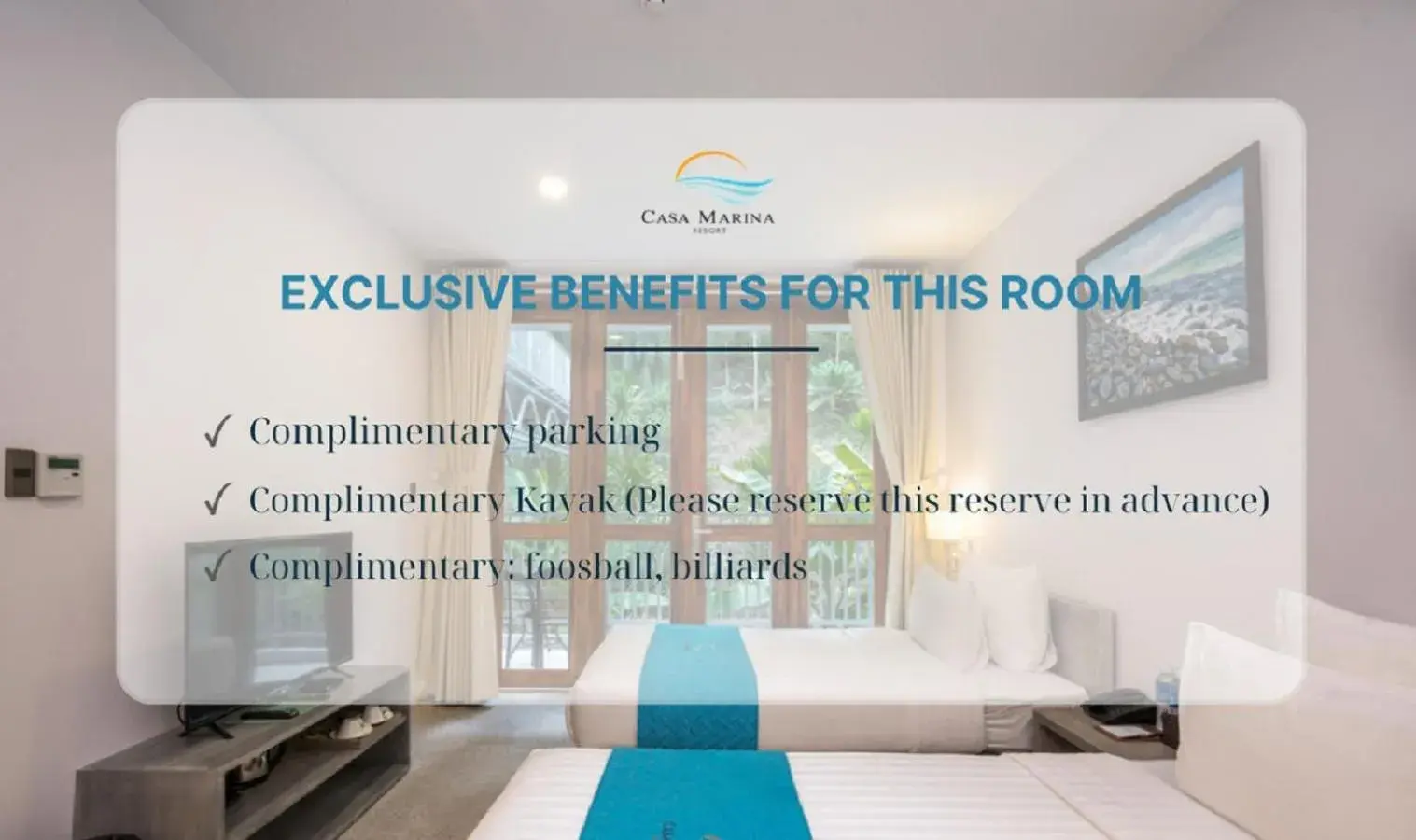 Twin Room with Garden View in Casa Marina Resort Twin Room with Garden View in Casa Marina Resort