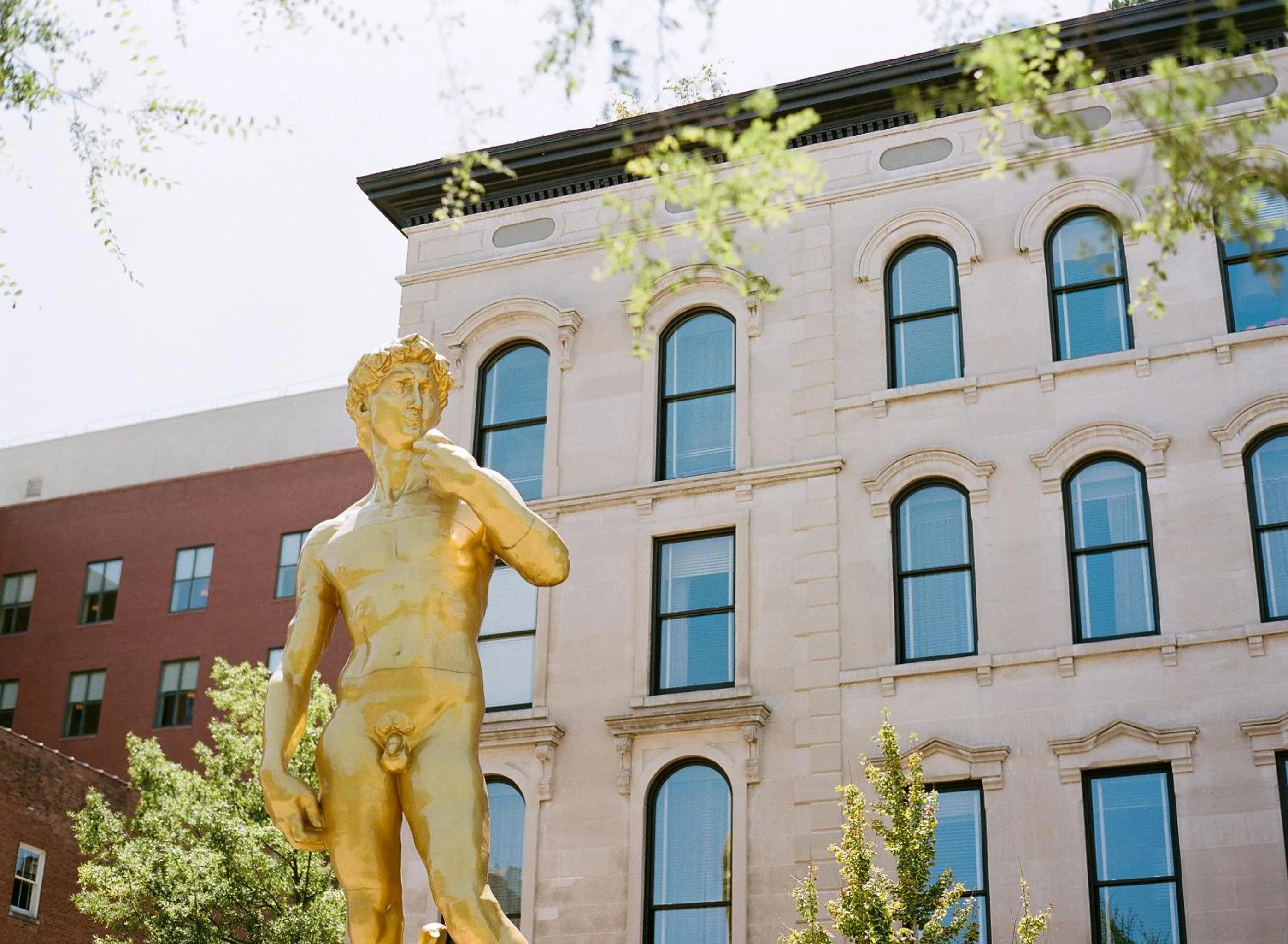 Property building in 21c Museum Hotel Louisville